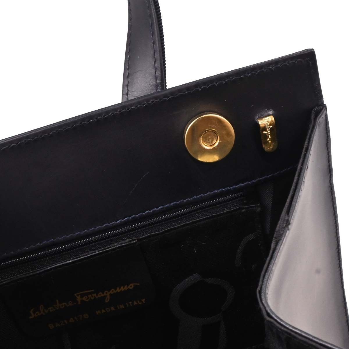 Salvatore Ferragamo Salvatore Ferragamo Convertible Vara Bow Tote Leather Size ONE SIZE - 10 Thumbnail