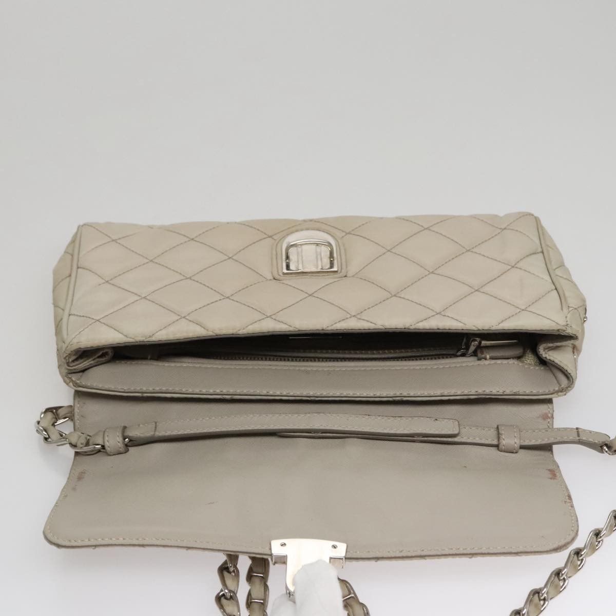 Prada Prada Pushlock Chain Flap Bag Quilted Tessuto Size ONE SIZE - 15 Thumbnail