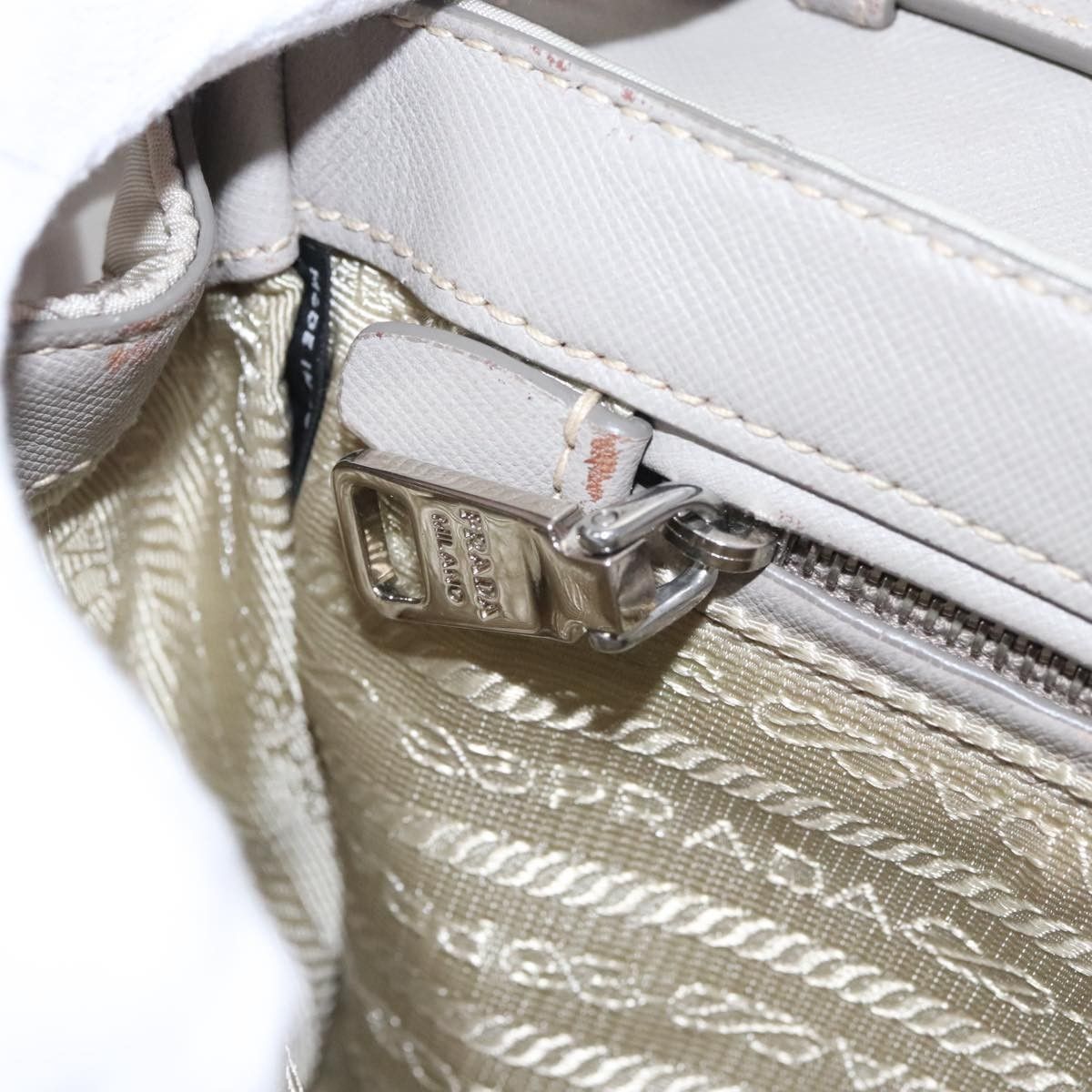 Prada Prada Pushlock Chain Flap Bag Quilted Tessuto Size ONE SIZE - 13 Thumbnail