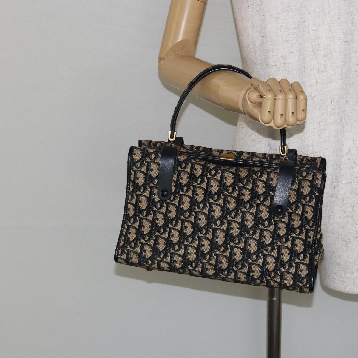 Dior Christian Dior Vintage Trotter Handbag Canvas Size ONE SIZE - 12 Thumbnail