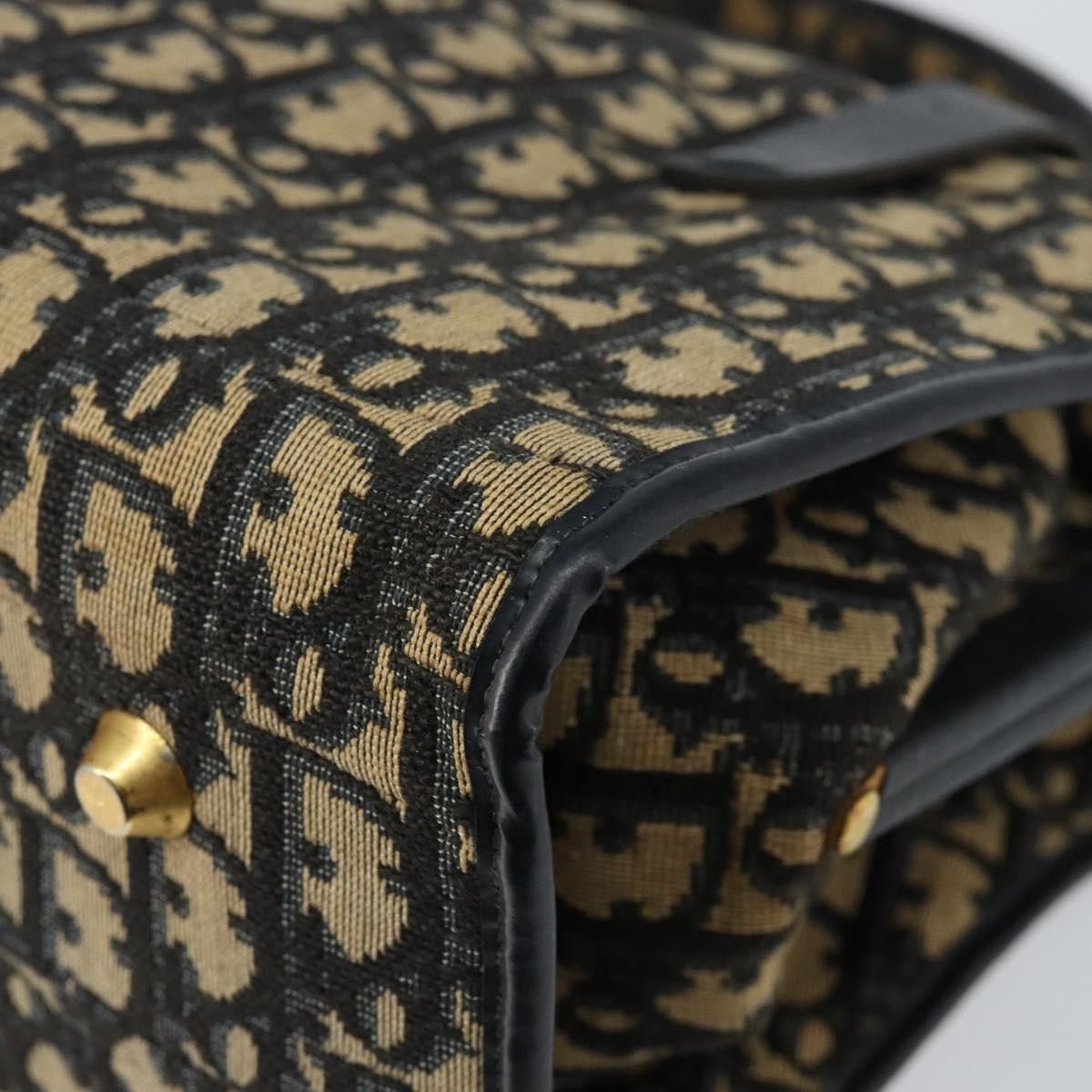 Dior Christian Dior Vintage Trotter Handbag Canvas Size ONE SIZE - 10 Thumbnail