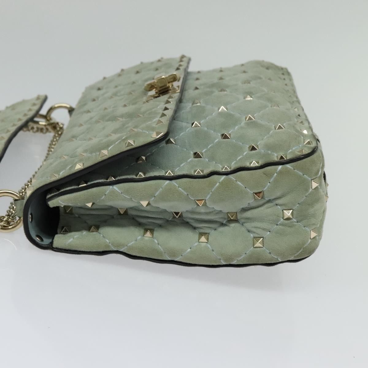 Valentino Valentino Garavani Rockstud Spike Flap Quilted Suede Size ONE SIZE - 3 Thumbnail