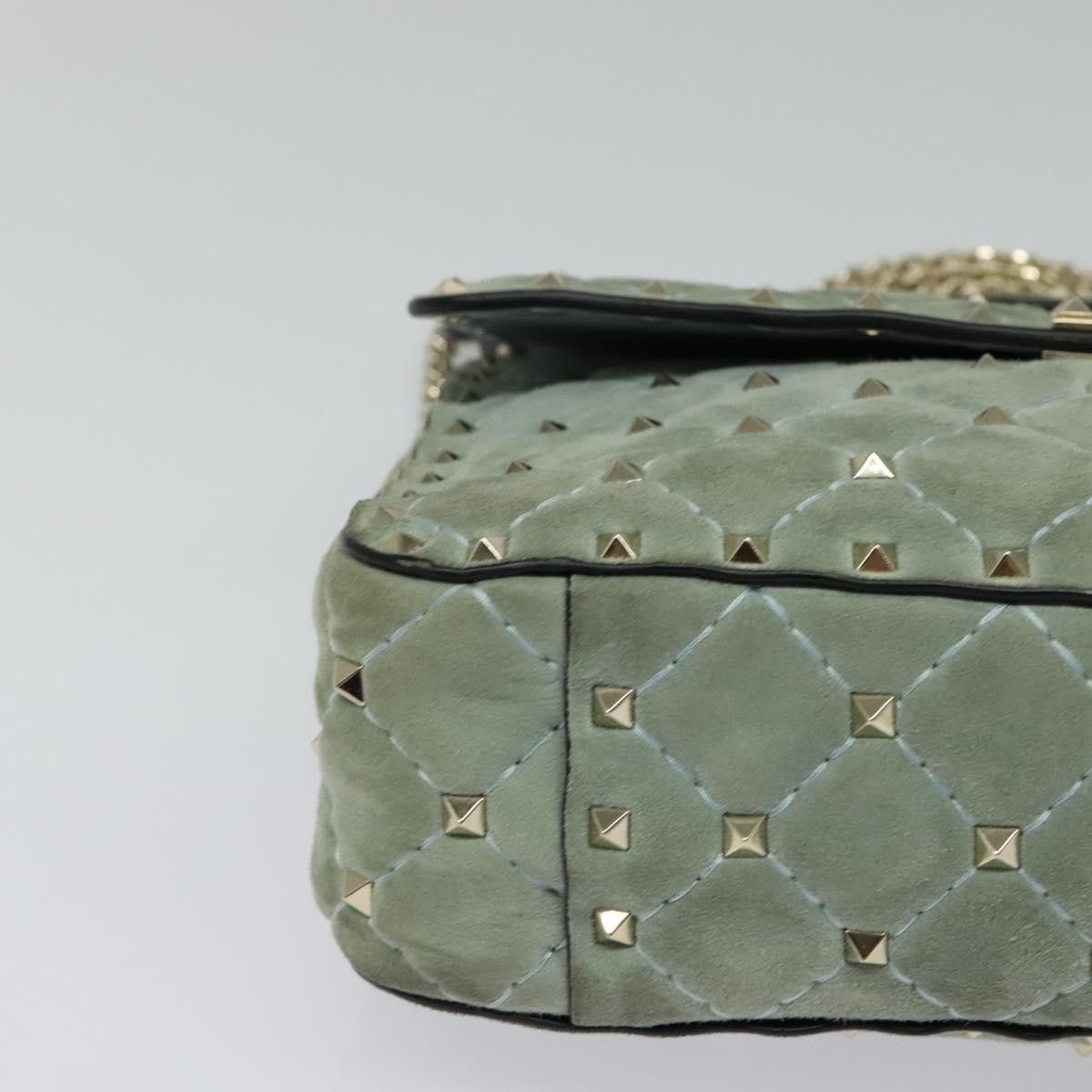 Valentino Valentino Garavani Rockstud Spike Flap Quilted Suede Size ONE SIZE - 9 Thumbnail