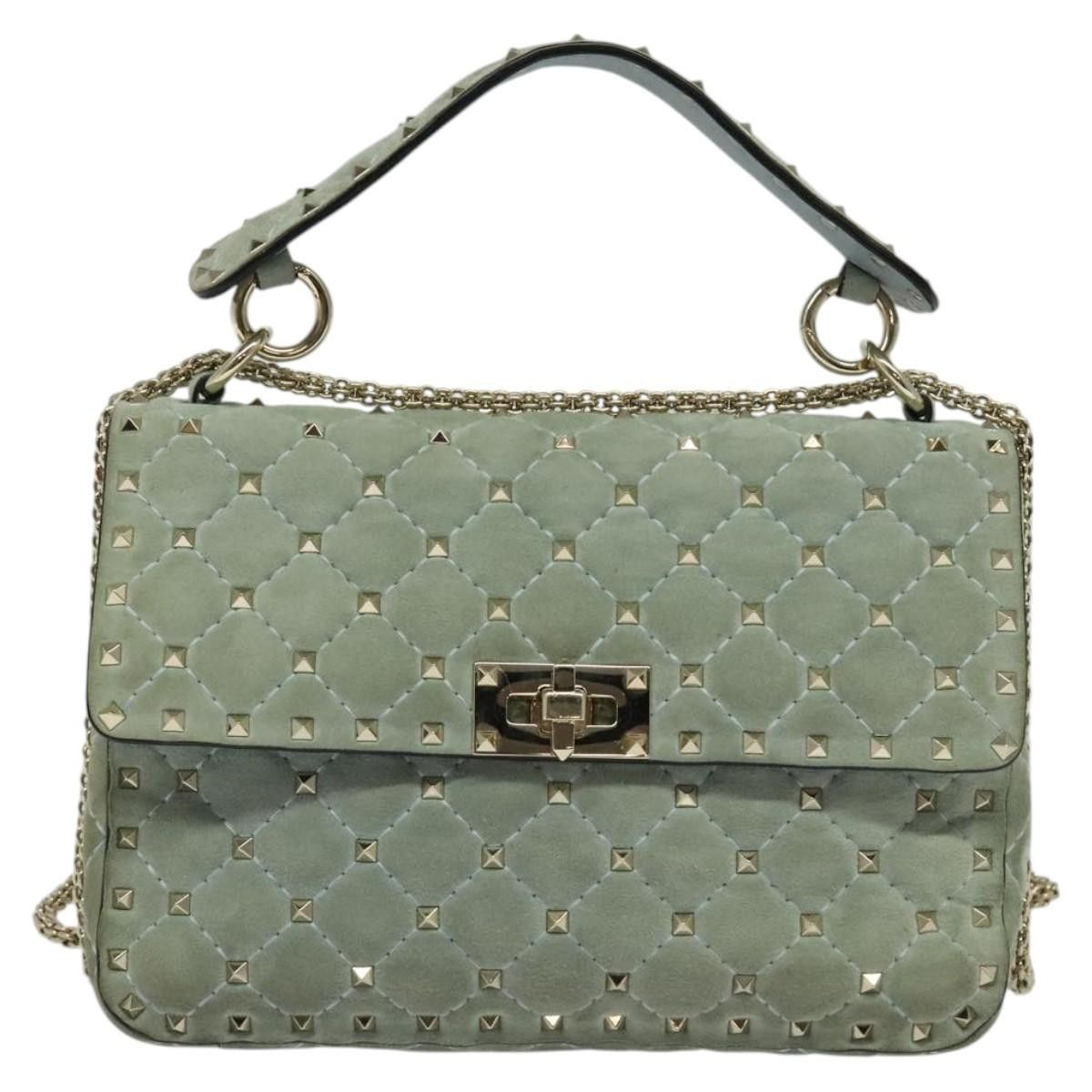 Valentino Valentino Garavani Rockstud Spike Flap Quilted Suede Size ONE SIZE - 24 Thumbnail