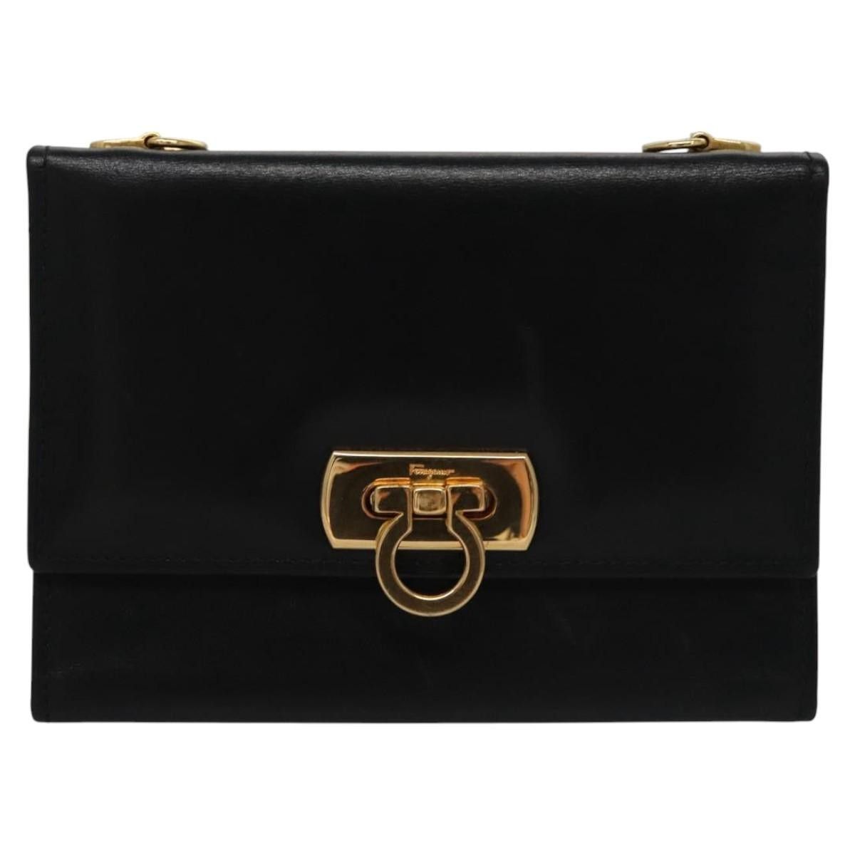 Salvatore Ferragamo Salvatore Ferragamo Gancini Flap Wallet Leather Size ONE SIZE - 18 Thumbnail