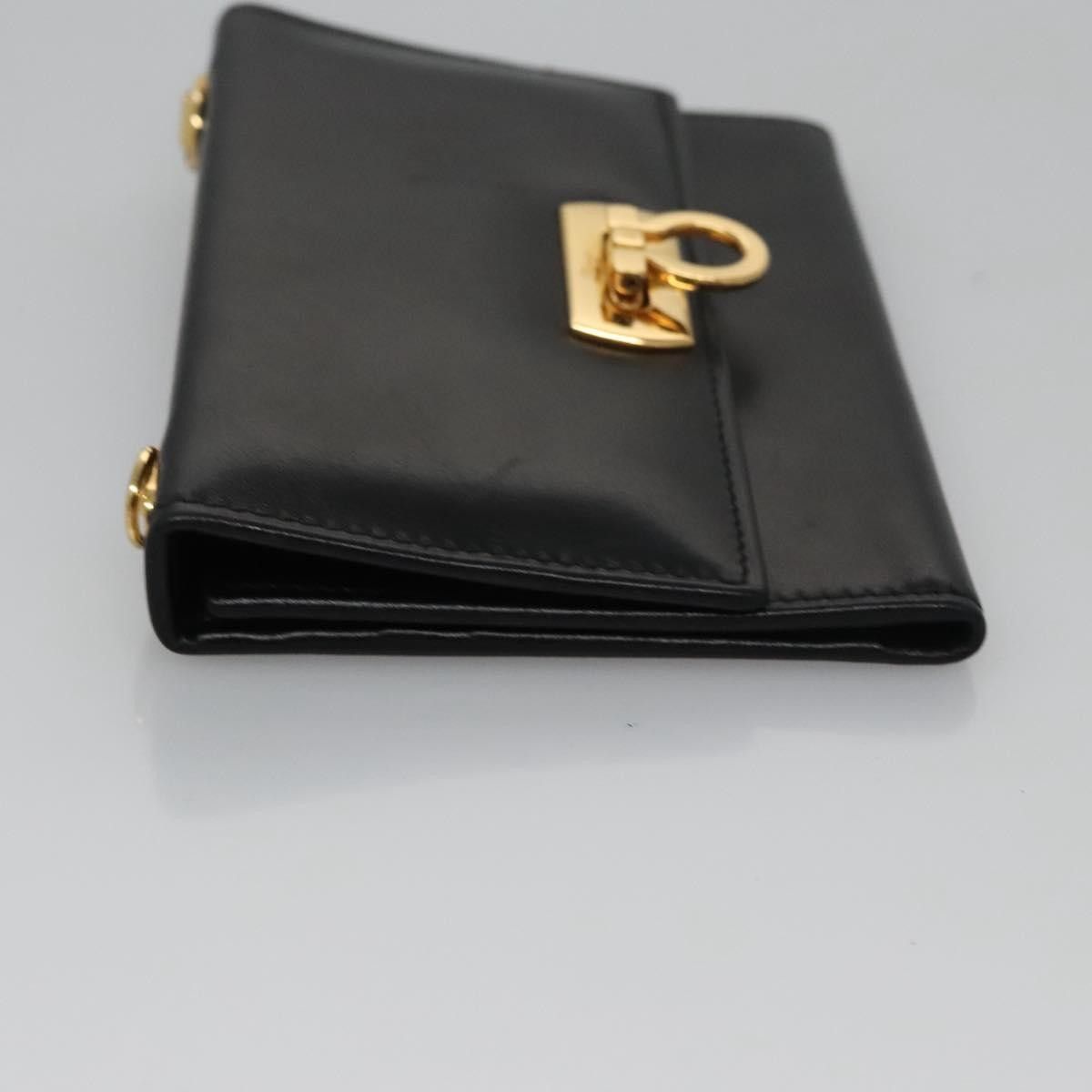 Salvatore Ferragamo Salvatore Ferragamo Gancini Flap Wallet Leather Size ONE SIZE - 4 Thumbnail