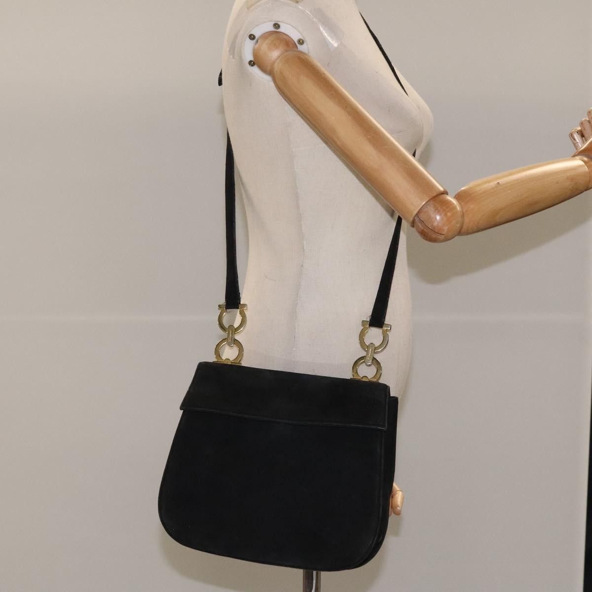 Salvatore Ferragamo Salvatore Ferragamo Gancini Shoulder Bag Suede Size ONE SIZE - 12 Thumbnail