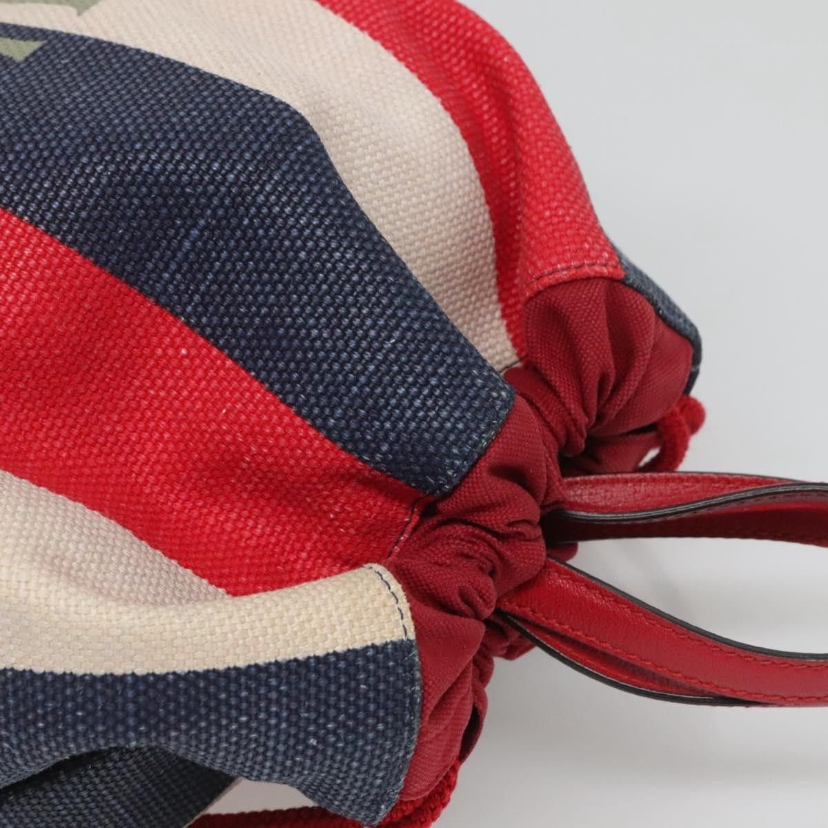 Gucci Gucci Logo Drawstring Backpack Striped Canvas Size ONE SIZE - 19 Thumbnail