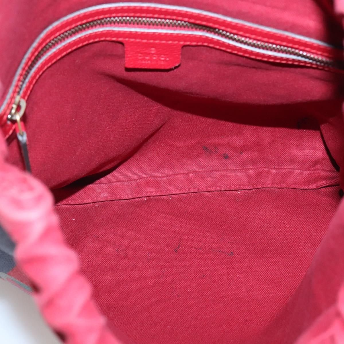 Gucci Gucci Logo Drawstring Backpack Striped Canvas Size ONE SIZE - 5 Thumbnail