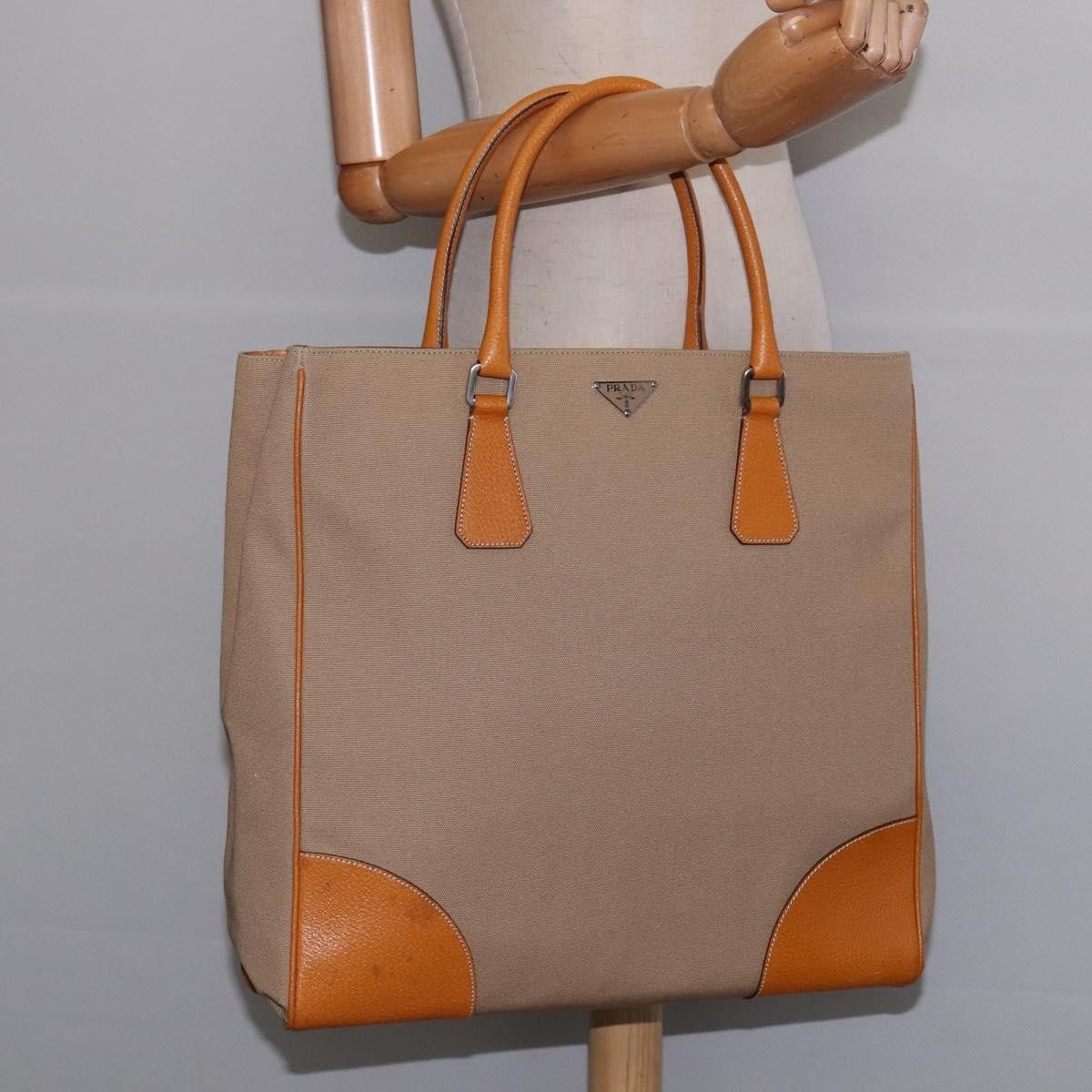 Prada Prada Lux Convertible Open Tote Canvas and leather Size ONE SIZE - 15 Thumbnail