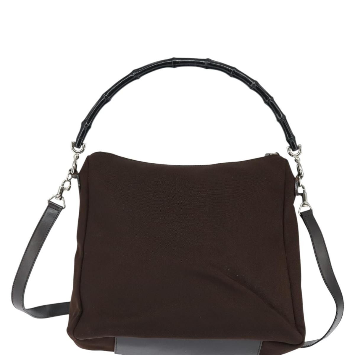 Gucci Gucci Vintage Bamboo Handle Bag Nylon Size ONE SIZE - 2 Thumbnail