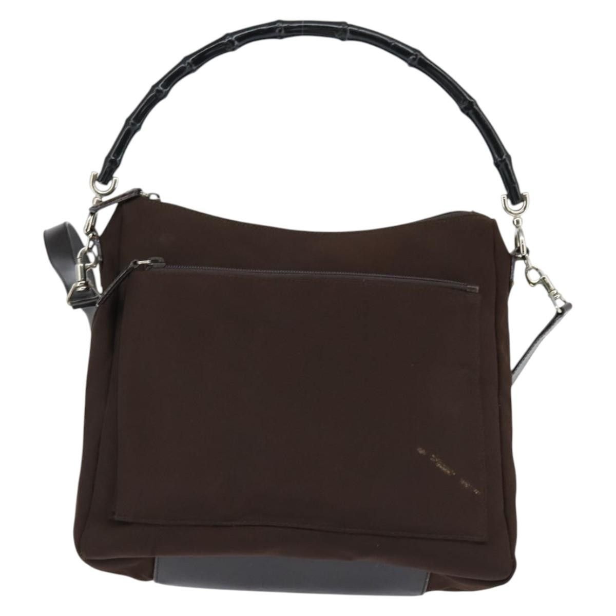 Gucci Gucci Vintage Bamboo Handle Bag Nylon Size ONE SIZE - 15 Thumbnail