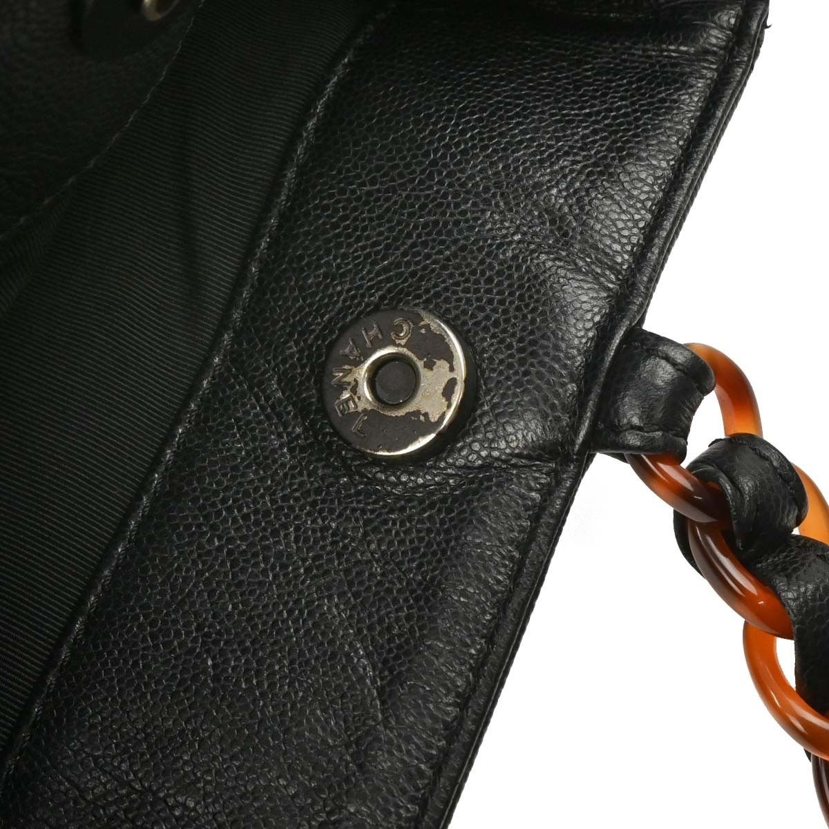 Chanel Chanel Vintage CC Resin Chain Tote Leather Size ONE SIZE - 9 Thumbnail