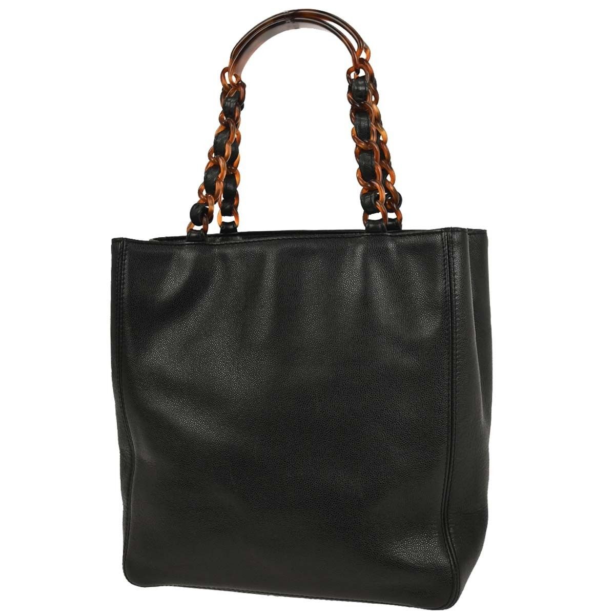 Chanel Chanel Vintage CC Resin Chain Tote Leather Size ONE SIZE - 2 Thumbnail