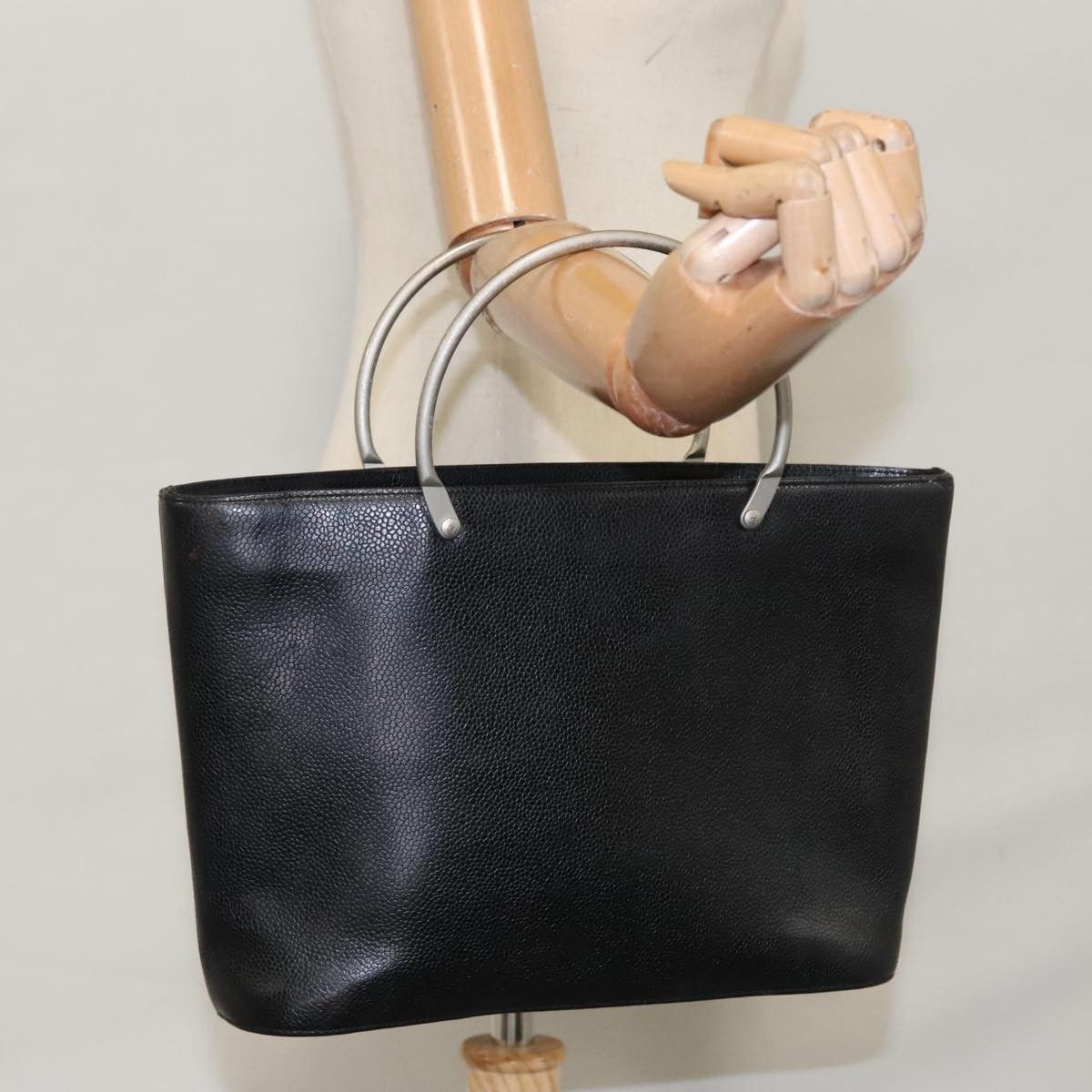 Chanel Chanel Vintage Metal Ring Tote Leather Size ONE SIZE - 13 Thumbnail