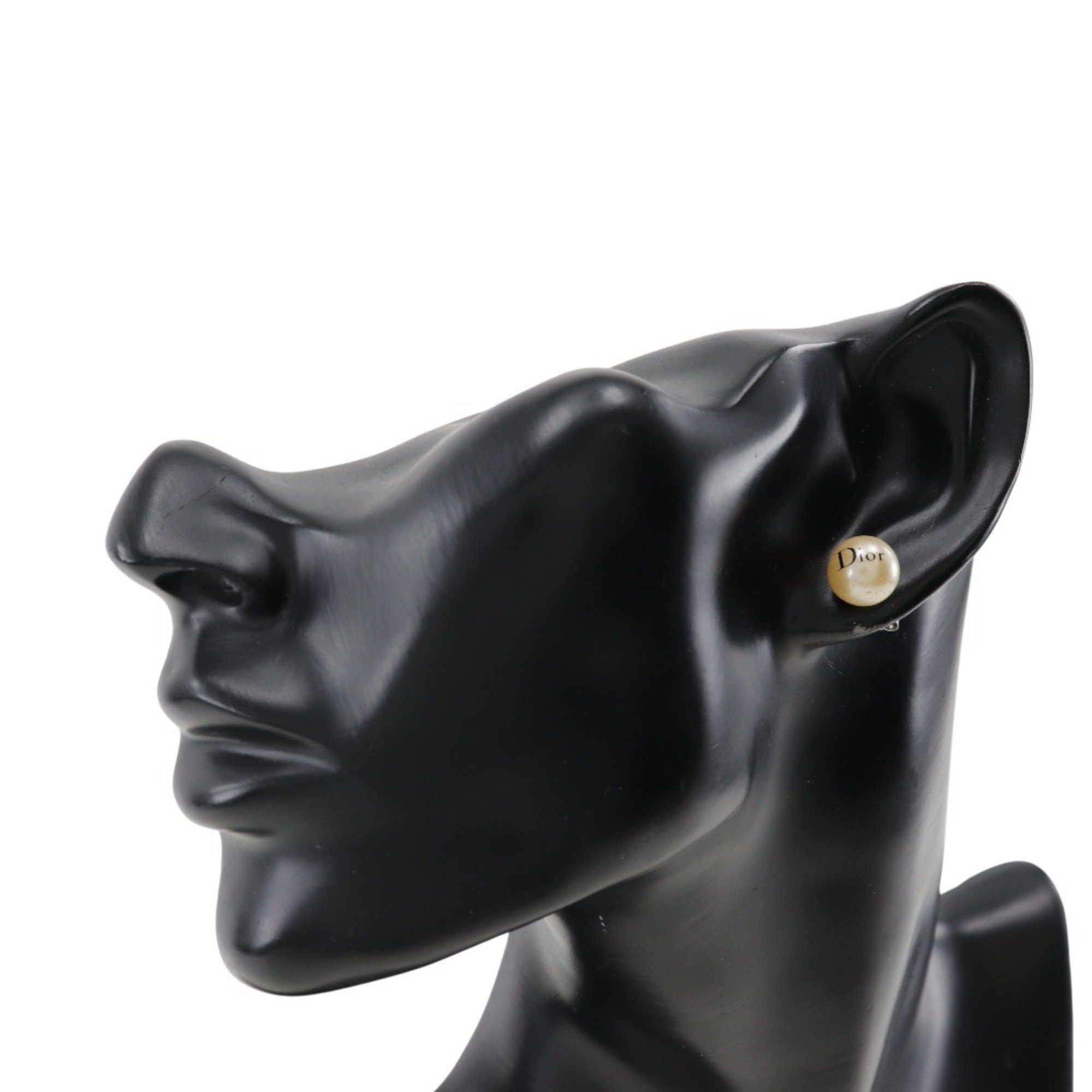Dior Christian Dior Earrings, Pearl and Metal, Women's, Approx. 3g Size ONE SIZE - 2 Thumbnail