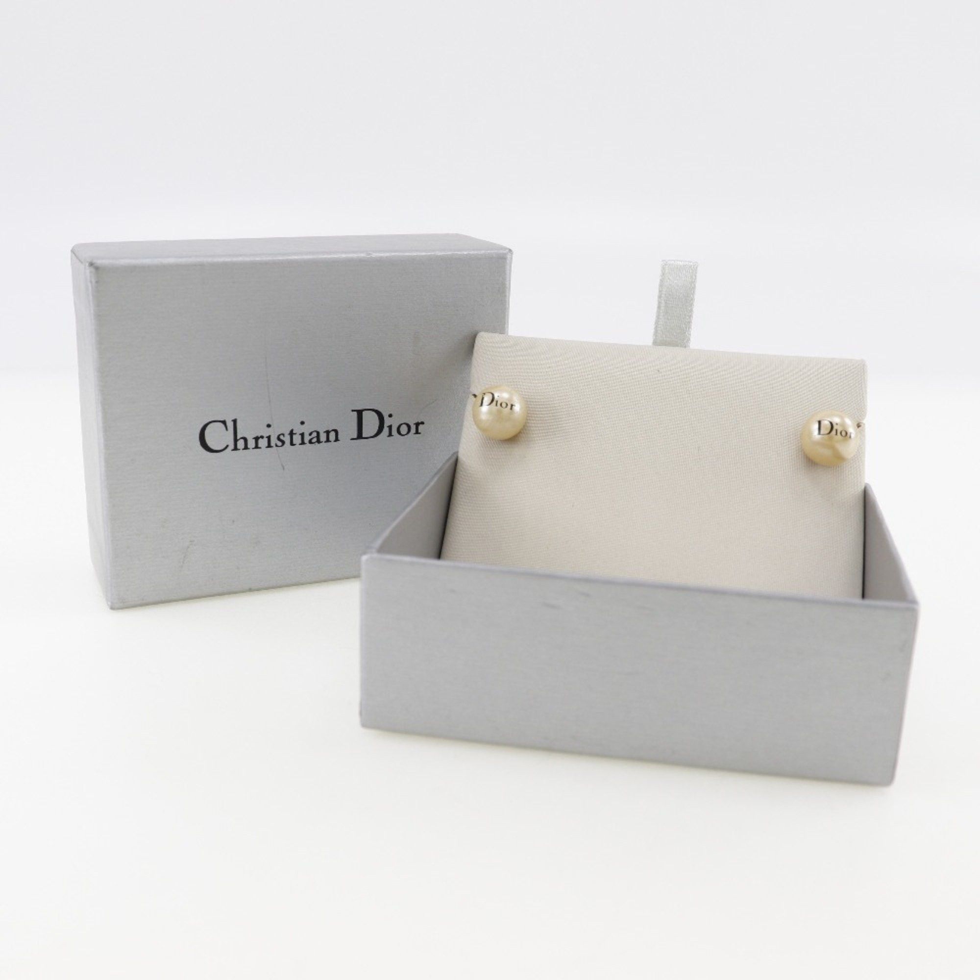 Dior Christian Dior Earrings, Pearl and Metal, Women's, Approx. 3g Size ONE SIZE - 7 Thumbnail
