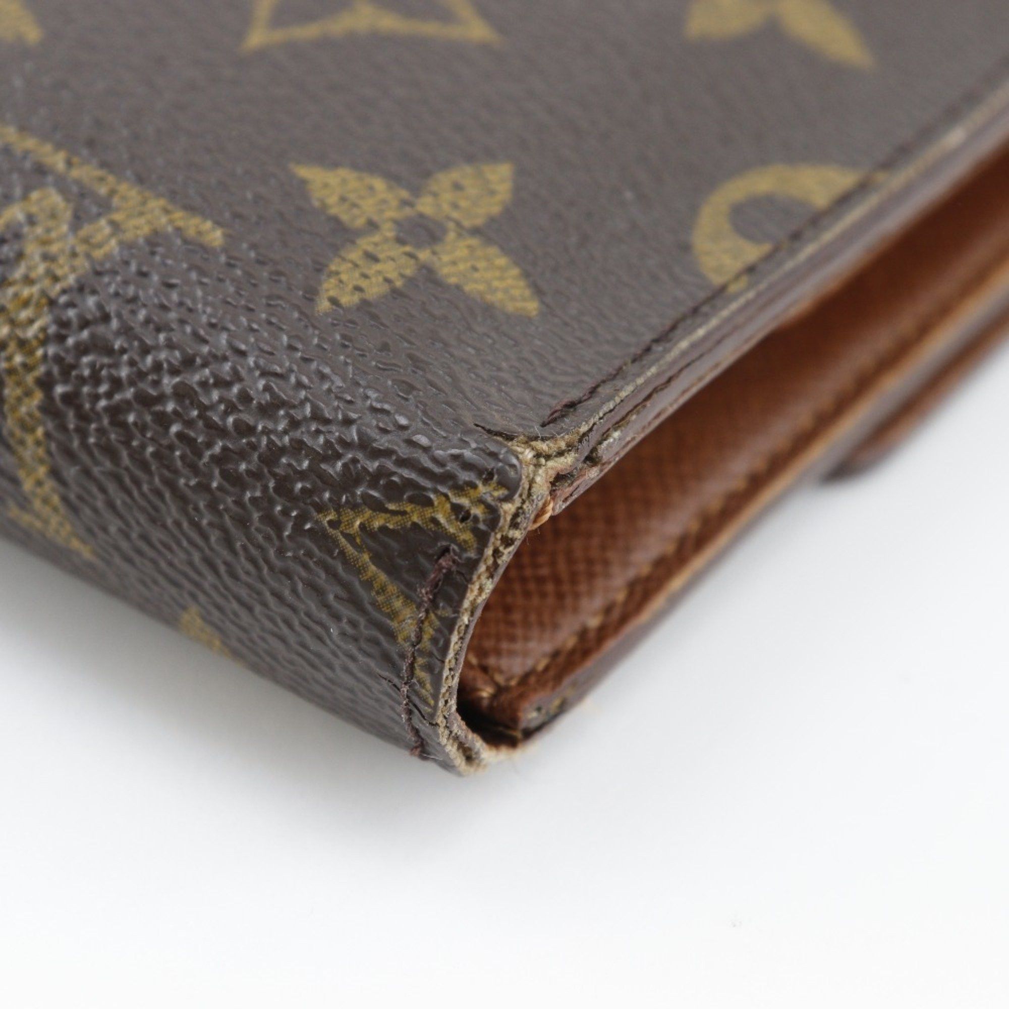 Louis Vuitton Louis Vuitton Porto Tresol Etui Papier Tri-fold Wallet M61202 Monogram Canvas Made in France 2000 Brown SP1000 Snap Buttons Papie Unisex Size ONE SIZE - 4 Thumbnail
