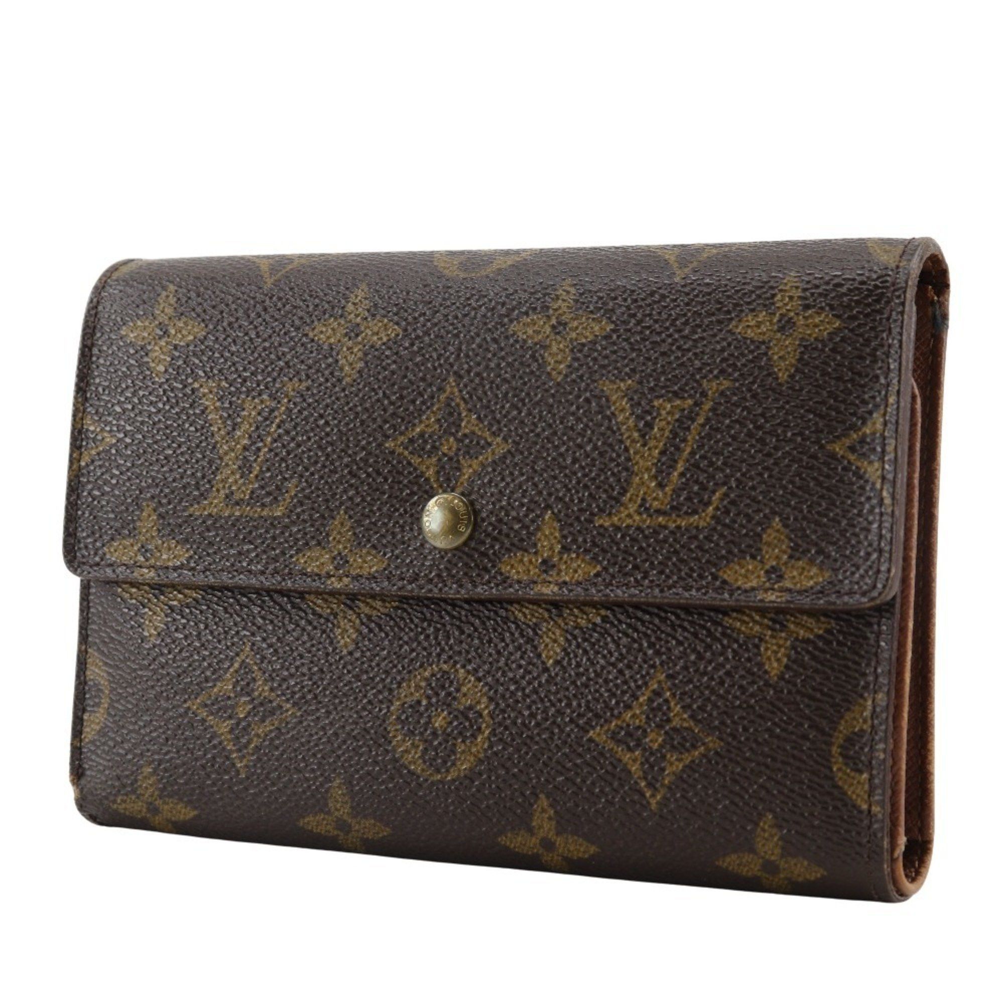 Louis Vuitton Louis Vuitton Porto Tresol Etui Papier Tri-fold Wallet M61202 Monogram Canvas Made in France 2000 Brown SP1000 Snap Buttons Papie Unisex Size ONE SIZE - 2 Thumbnail