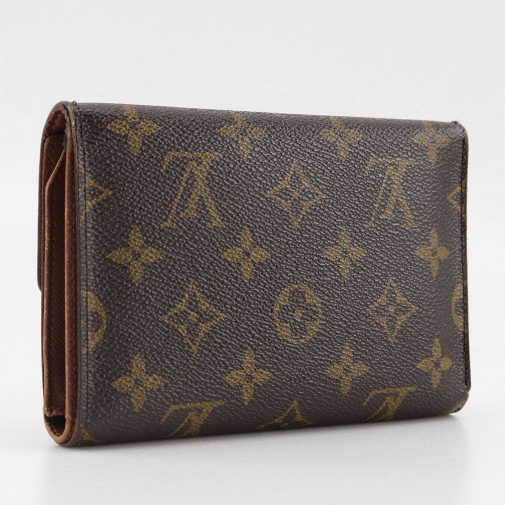 Louis Vuitton Louis Vuitton Porto Tresol Etui Papier Tri-fold Wallet M61202 Monogram Canvas Made in France 2000 Brown SP1000 Snap Buttons Papie Unisex Size ONE SIZE - 3 Thumbnail