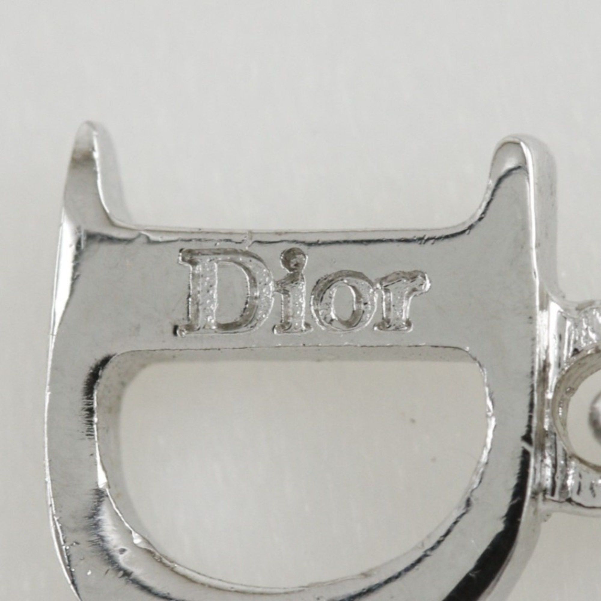 Dior Christian Dior Dior CD Ribbon Bracelet, Metal and Rubber, Silver/Yellow-Green Ribbon, Approx. 4.6g, Women's Size ONE SIZE - 8 Thumbnail