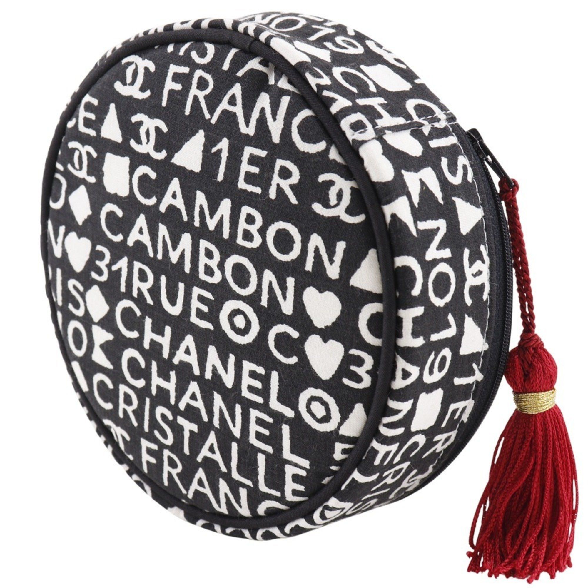 Chanel Chanel 31rue Cambon Makeup Pouch, Novelty, Cotton, Black, Zippered, Women's Size ONE SIZE - 2 Thumbnail