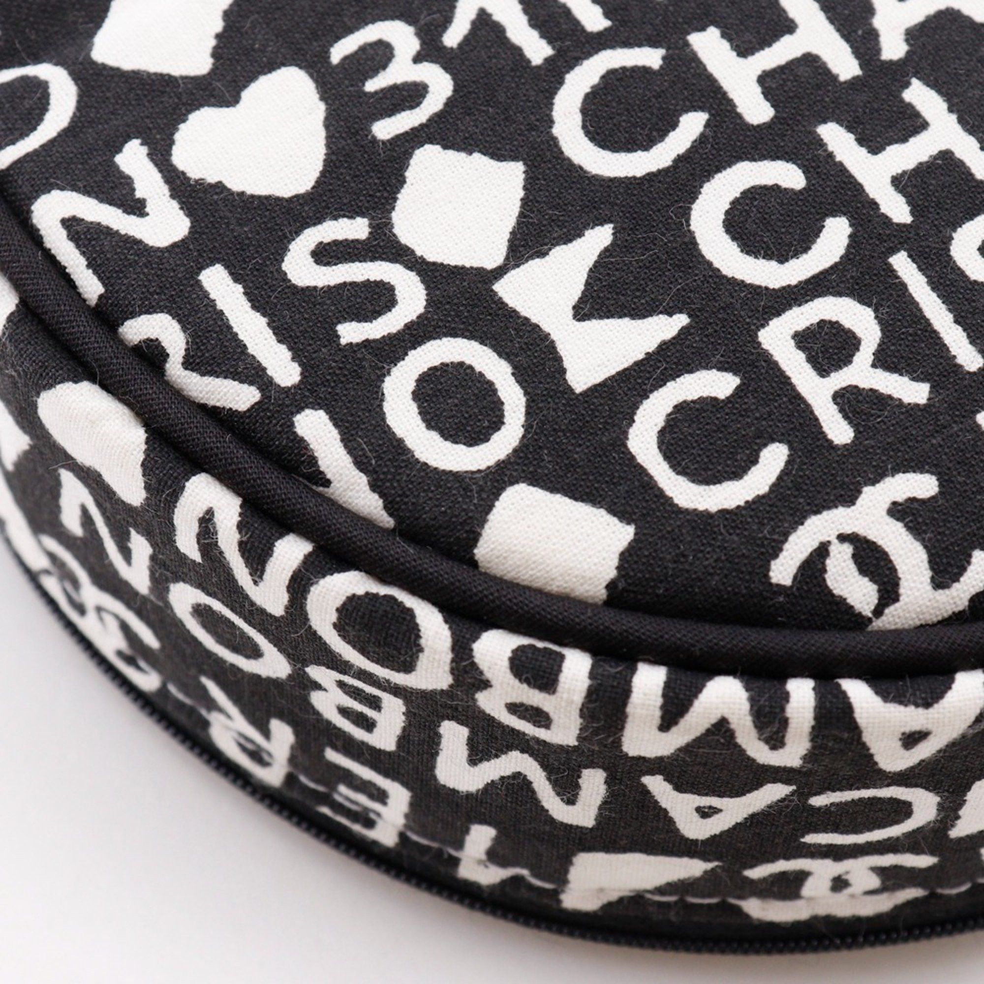 Chanel Chanel 31rue Cambon Makeup Pouch, Novelty, Cotton, Black, Zippered, Women's Size ONE SIZE - 4 Thumbnail
