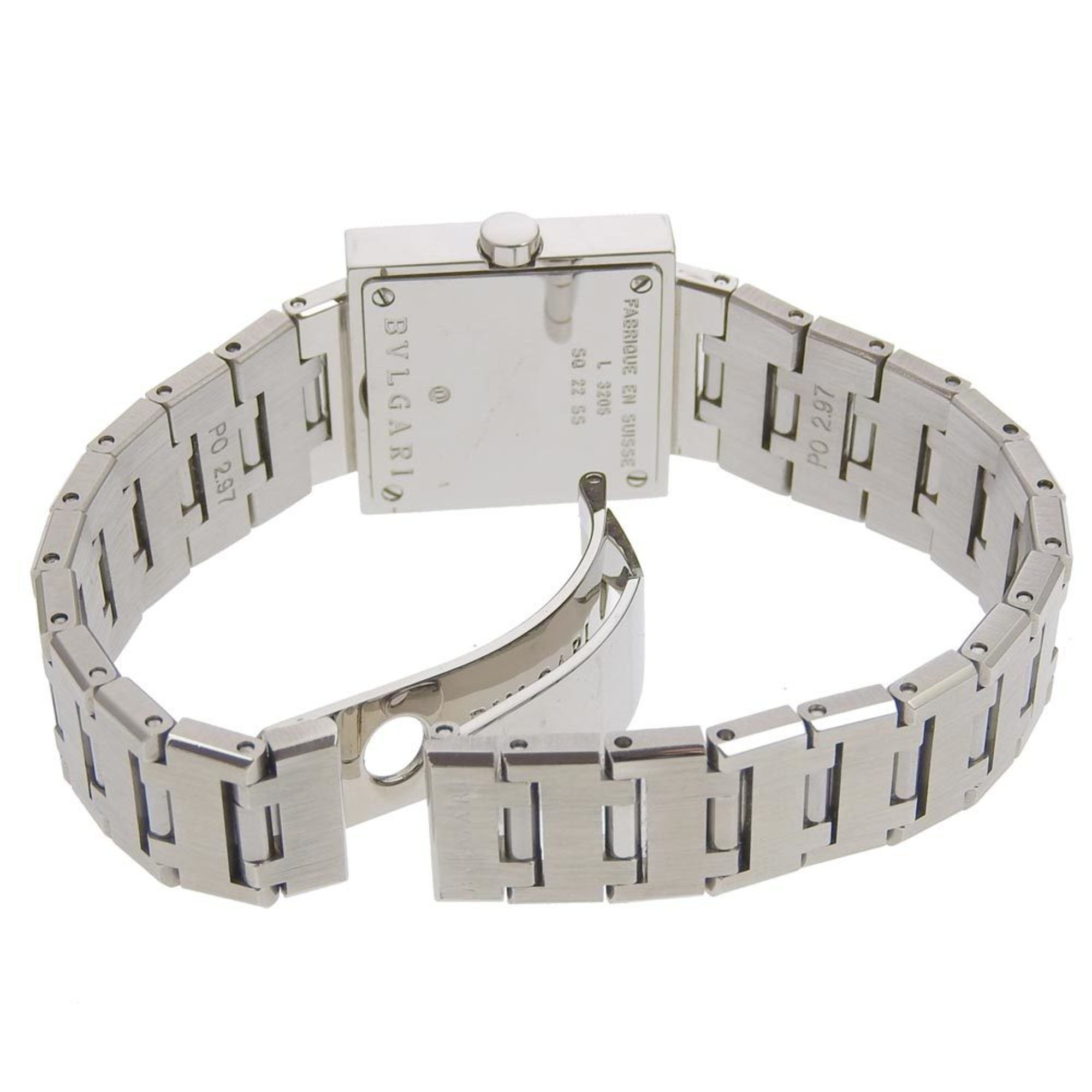 Bvlgari BVLGARI Quadrado SQ22SS Stainless Steel Watch with Quartz Movement, Analog Display, Black Dial, for Women Size ONE SIZE - 5 Thumbnail