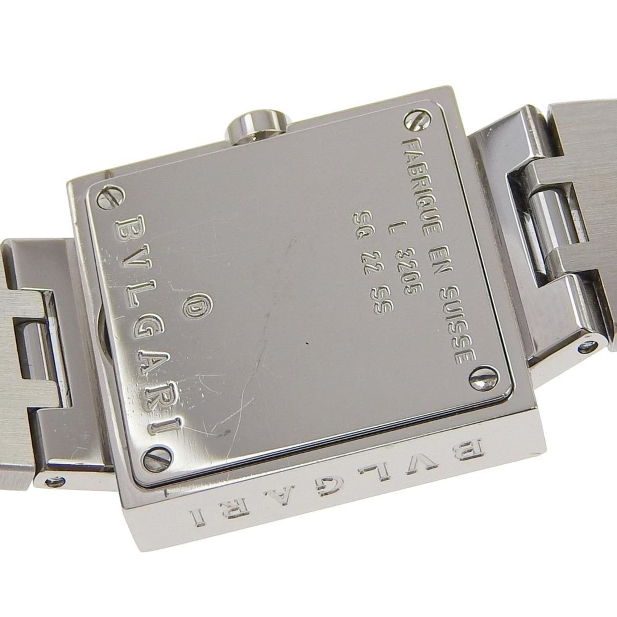Bvlgari BVLGARI Quadrado SQ22SS Stainless Steel Watch with Quartz Movement, Analog Display, Black Dial, for Women Size ONE SIZE - 6 Thumbnail