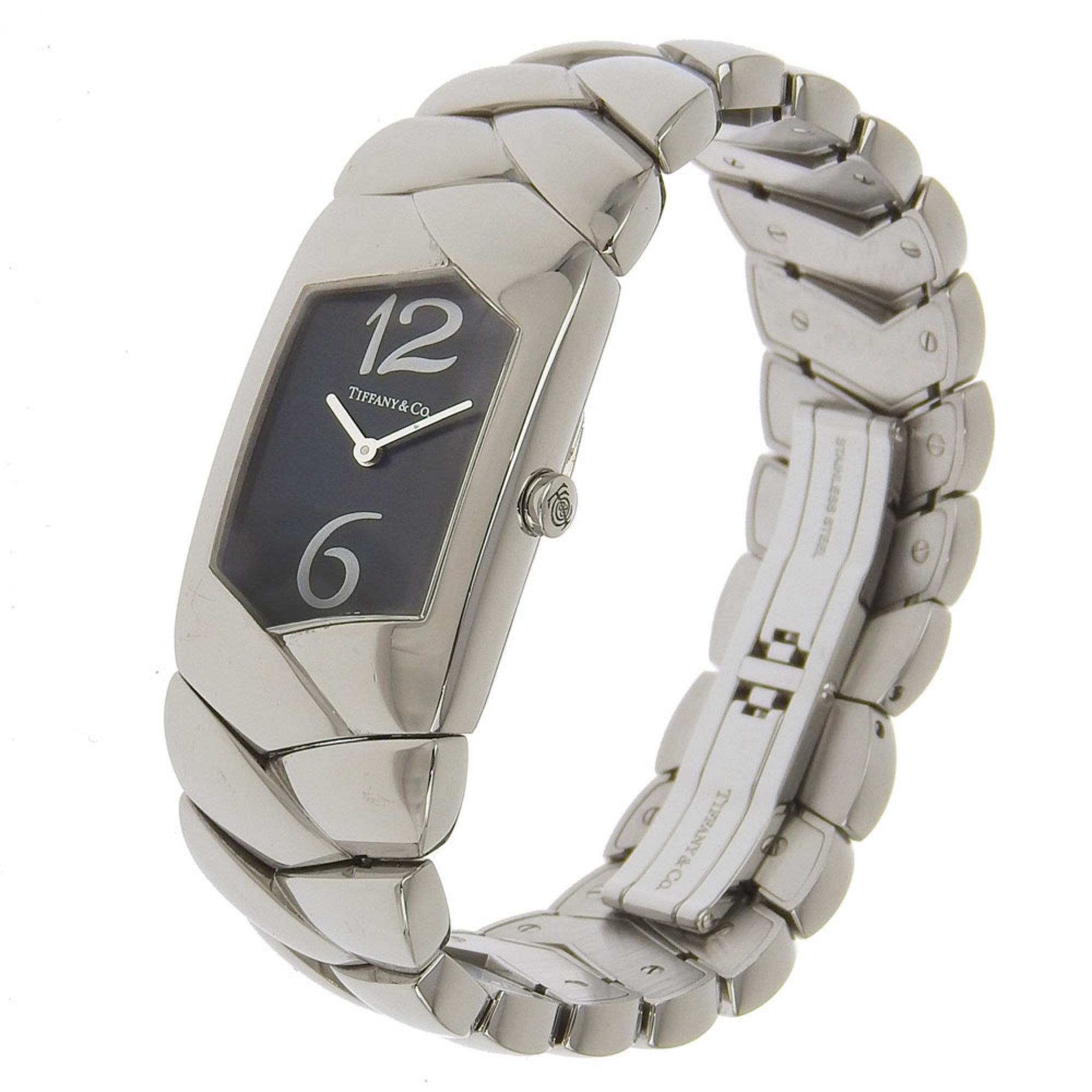 Tiffany & Co. Tiffany & Co. Women's Tisolo Watch Z6301.10, Stainless Steel Quartz Analog Display, Black Dial Size ONE SIZE - 2 Thumbnail