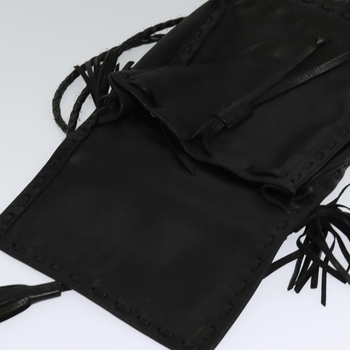 Prada Prada Fringe Flap Crossbody Bag Leather Size ONE SIZE - 19 Thumbnail