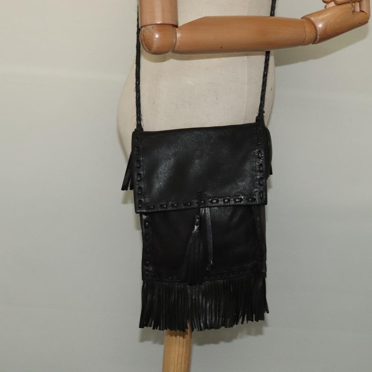 Prada Prada Fringe Flap Crossbody Bag Leather Size ONE SIZE - 15 Thumbnail