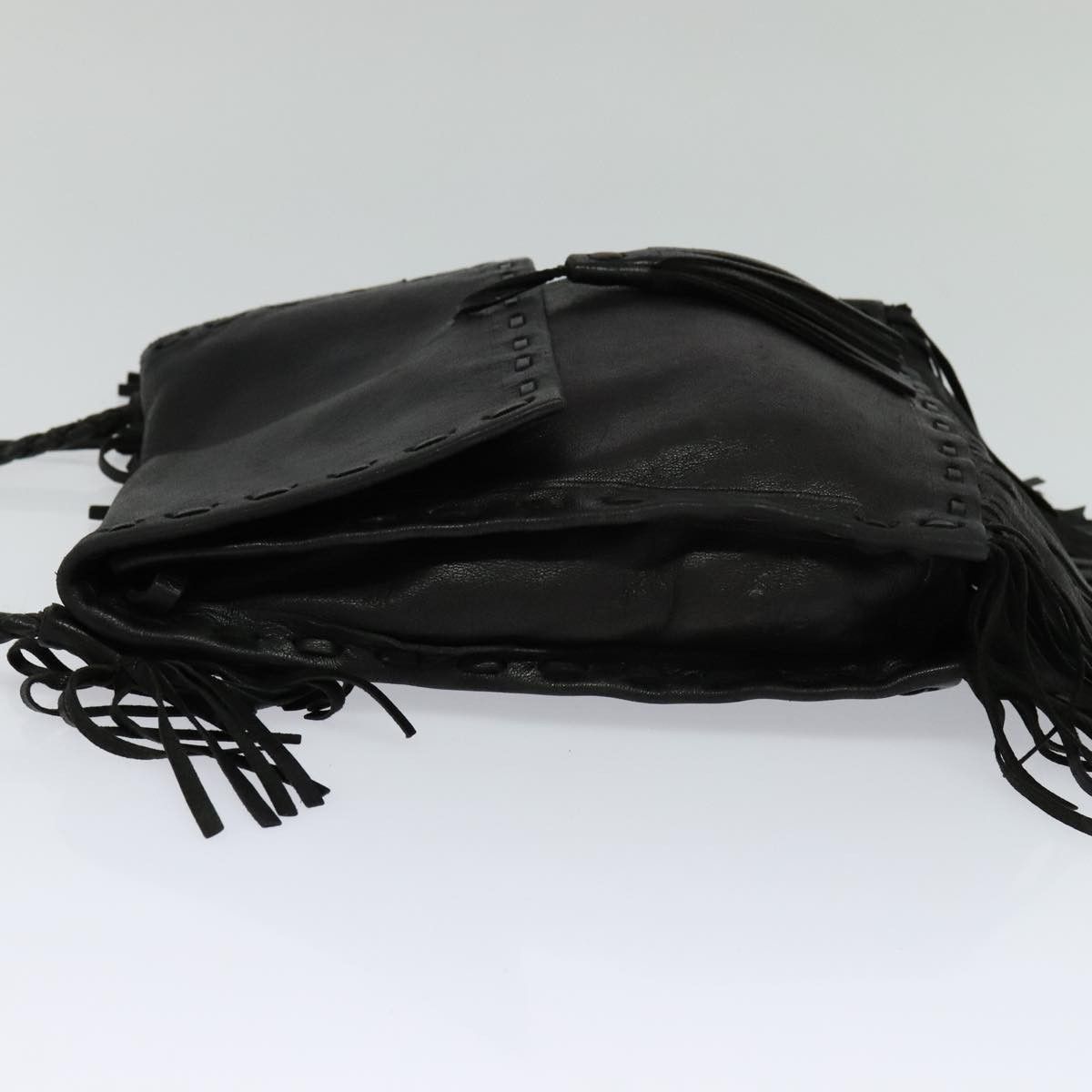 Prada Prada Fringe Flap Crossbody Bag Leather Size ONE SIZE - 3 Thumbnail