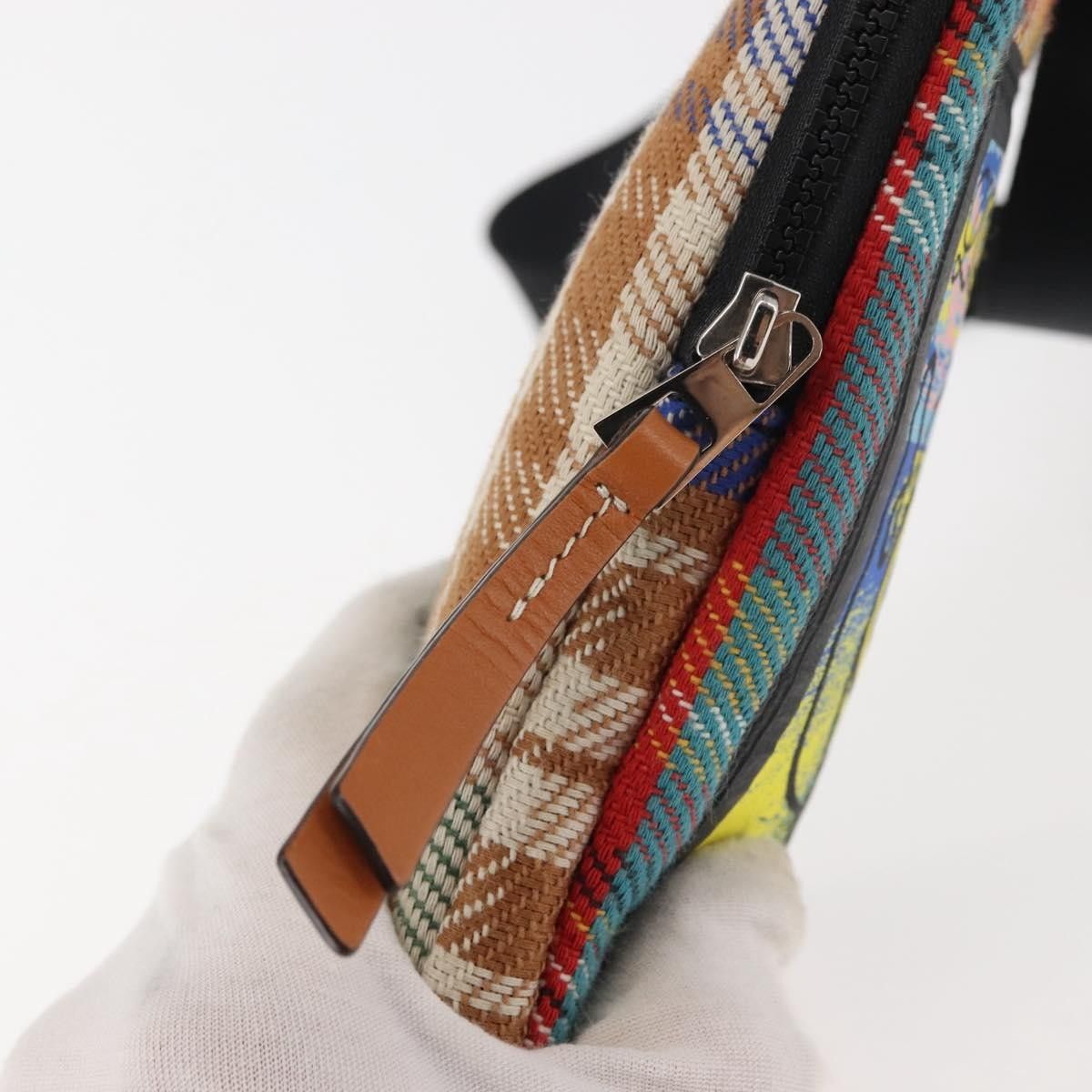 Loewe Loewe Eye/Loewe/Nature Zip Neck Pouch Canvas with Applique Size ONE SIZE - 12 Thumbnail