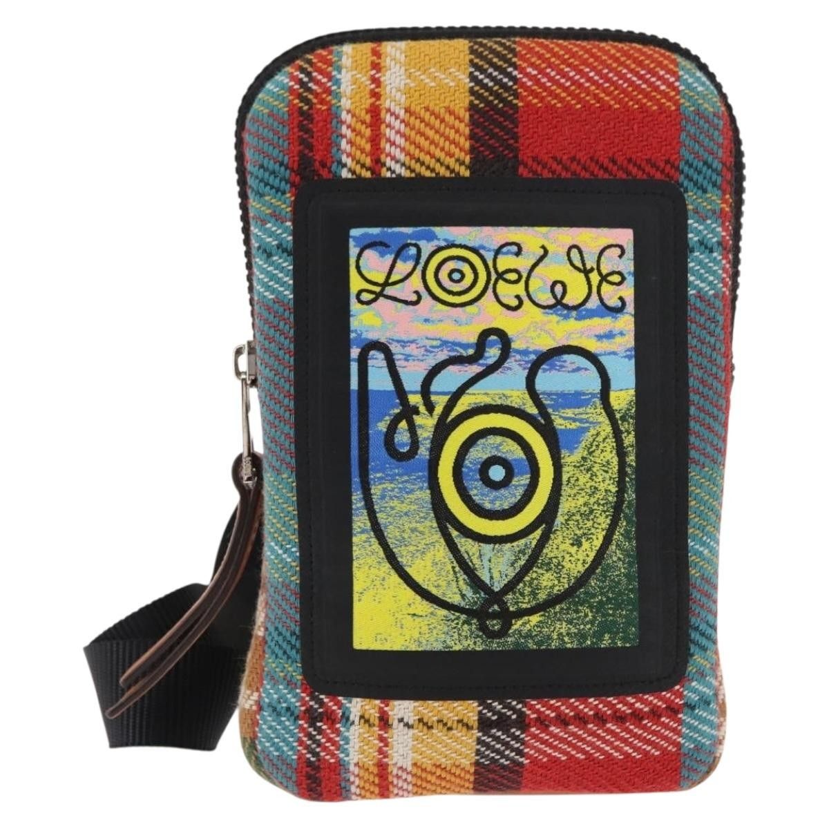 Loewe Loewe Eye/Loewe/Nature Zip Neck Pouch Canvas with Applique Size ONE SIZE - 19 Thumbnail