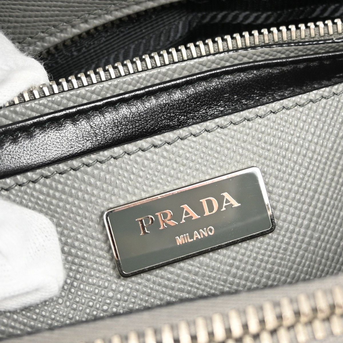 Prada Prada Turnlock Cuir Twin Tote Saffiano Leather Size ONE SIZE - 5 Thumbnail