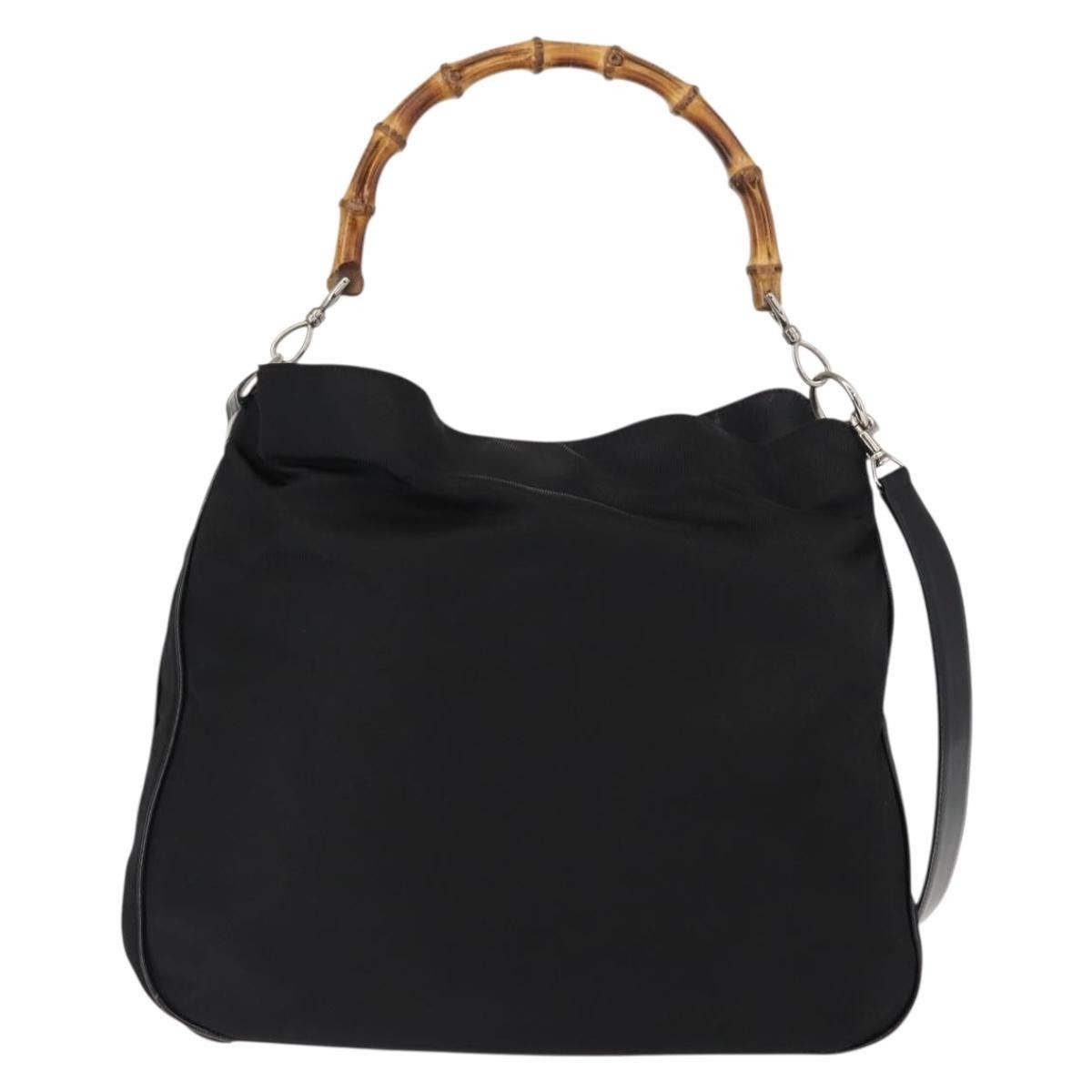 Gucci Gucci Vintage Bamboo Handle Nylon Size ONE SIZE - 18 Thumbnail