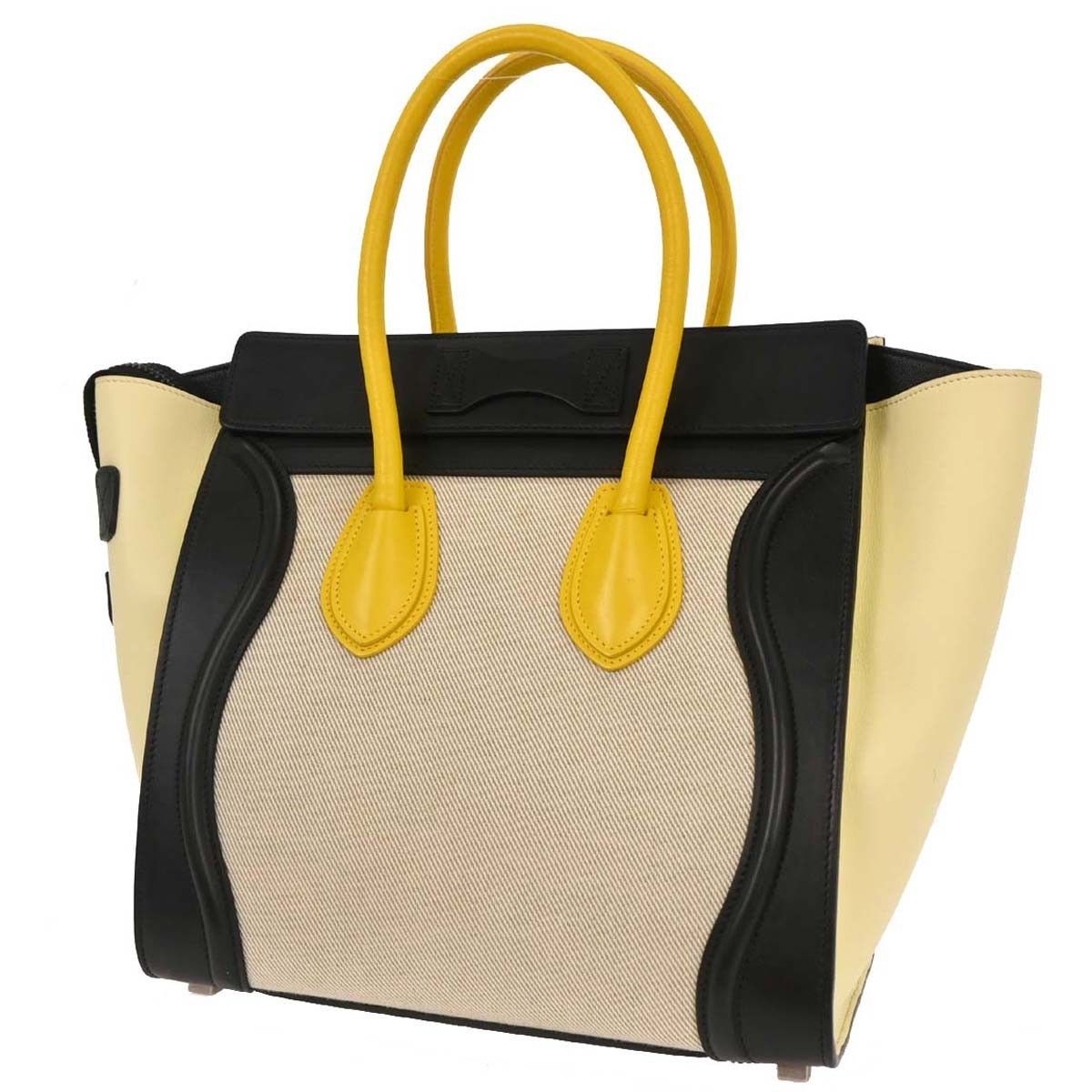 Celine Celine Luggage Bag Canvas and Leather Size ONE SIZE - 2 Thumbnail