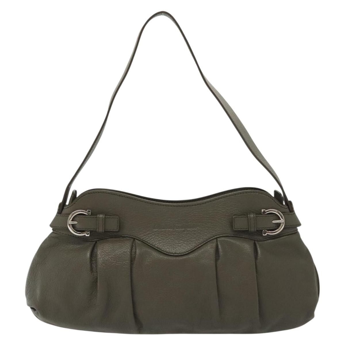 Salvatore Ferragamo Salvatore Ferragamo Gancini Shoulder Bag Leather Size ONE SIZE - 18 Thumbnail