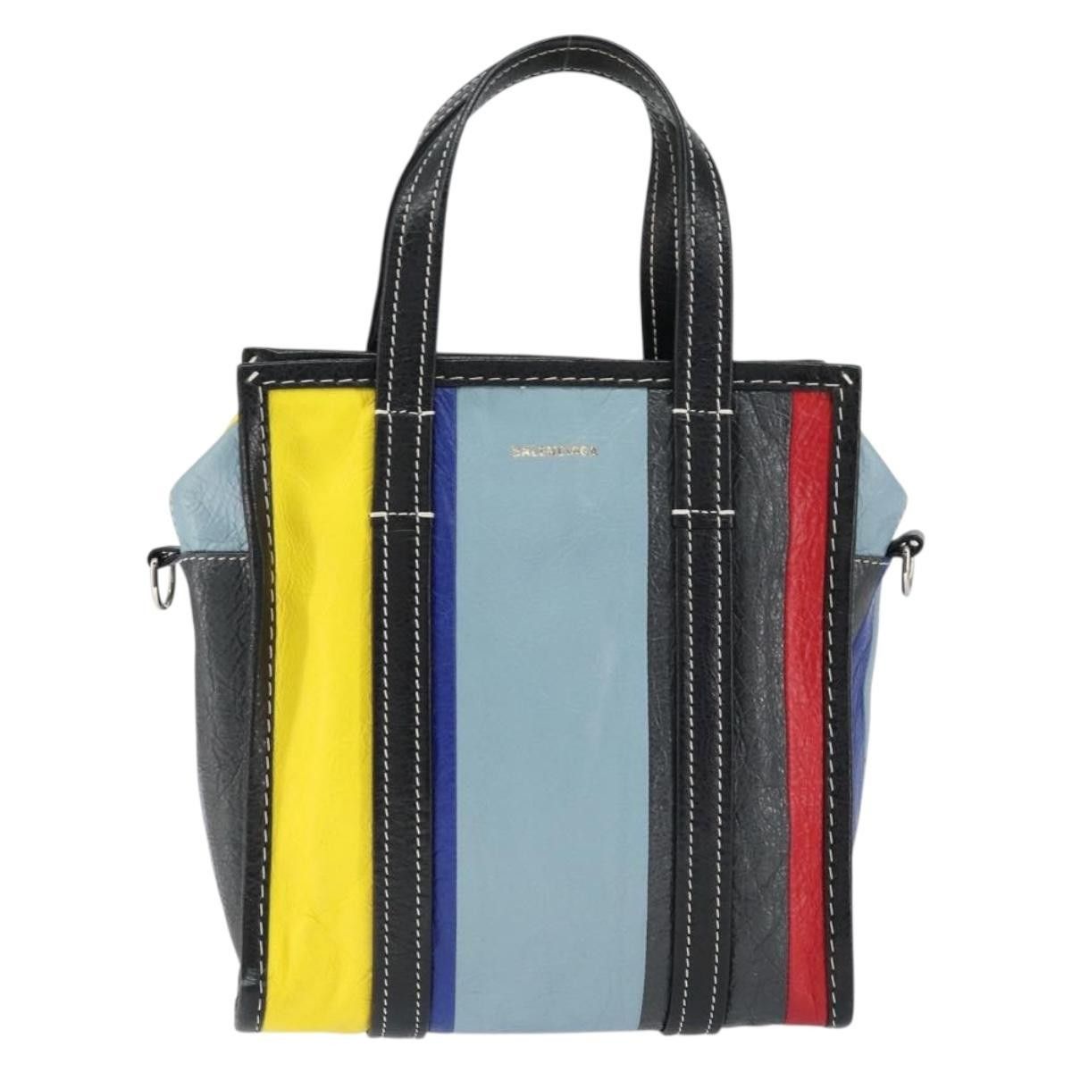 Balenciaga Balenciaga Bazar Convertible Tote Striped Leather Size ONE SIZE - 18 Thumbnail
