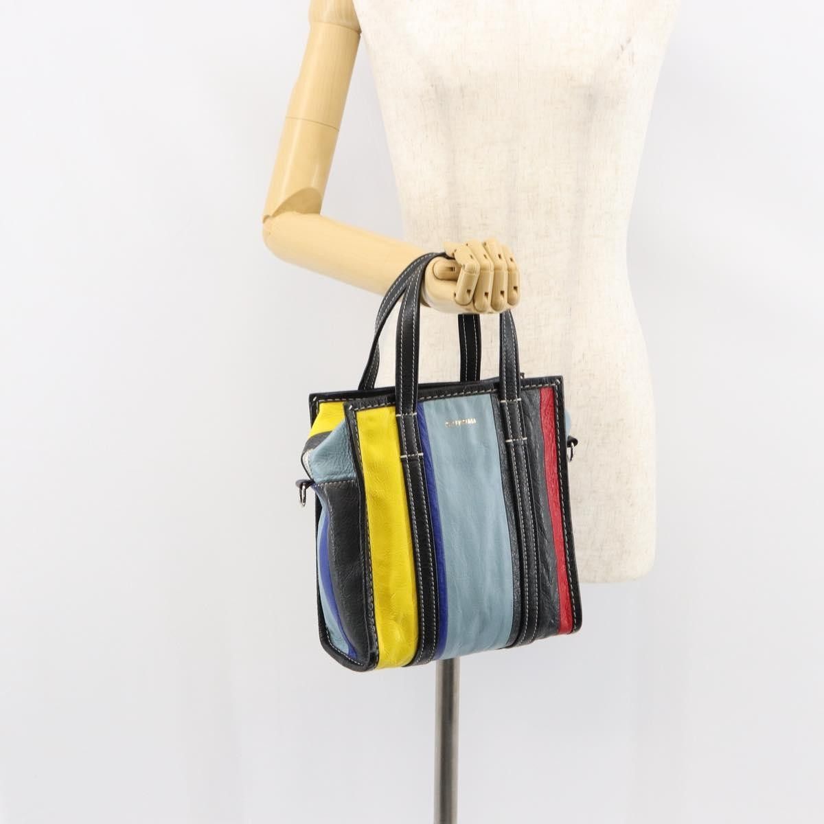 Balenciaga Balenciaga Bazar Convertible Tote Striped Leather Size ONE SIZE - 14 Thumbnail