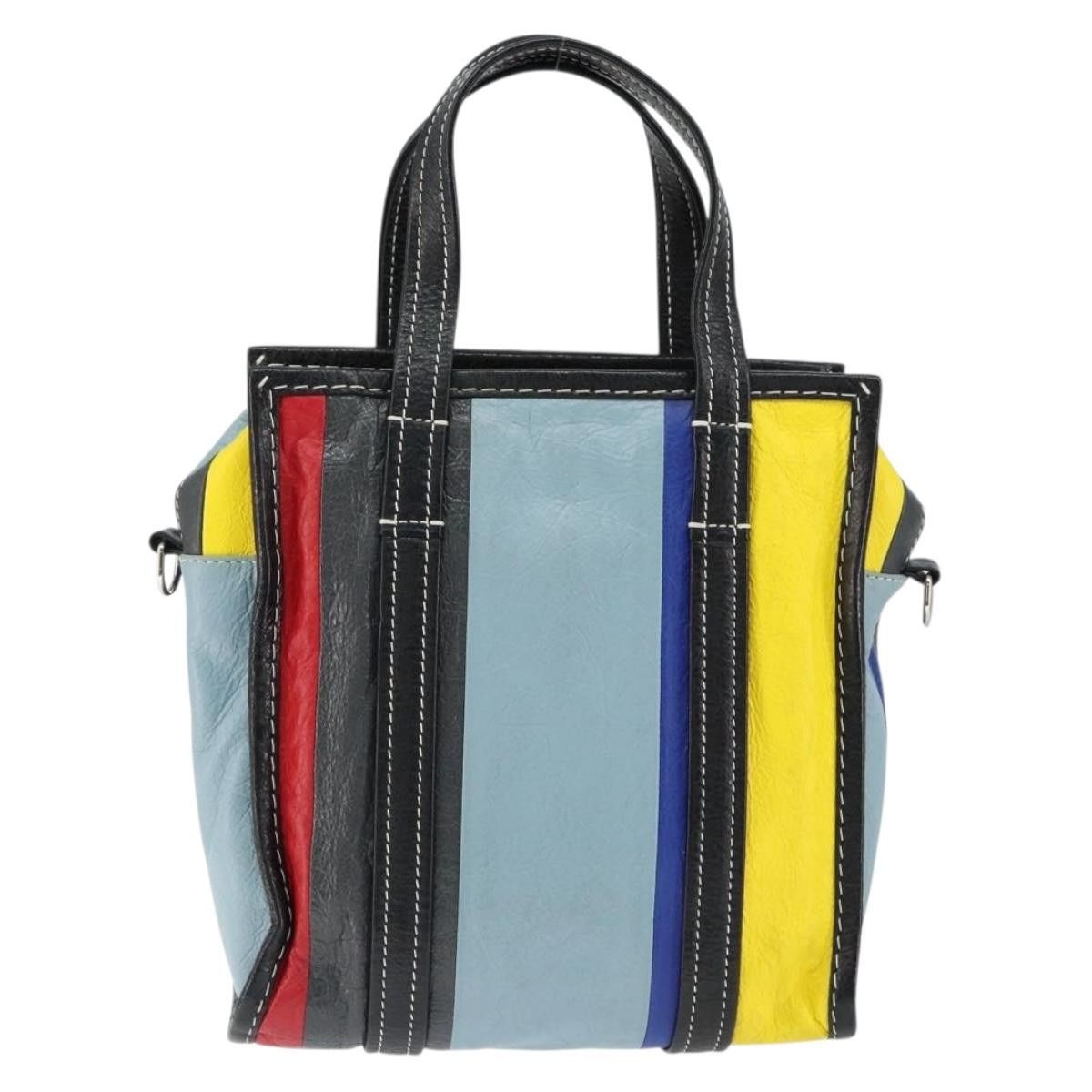 Balenciaga Balenciaga Bazar Convertible Tote Striped Leather Size ONE SIZE - 2 Thumbnail