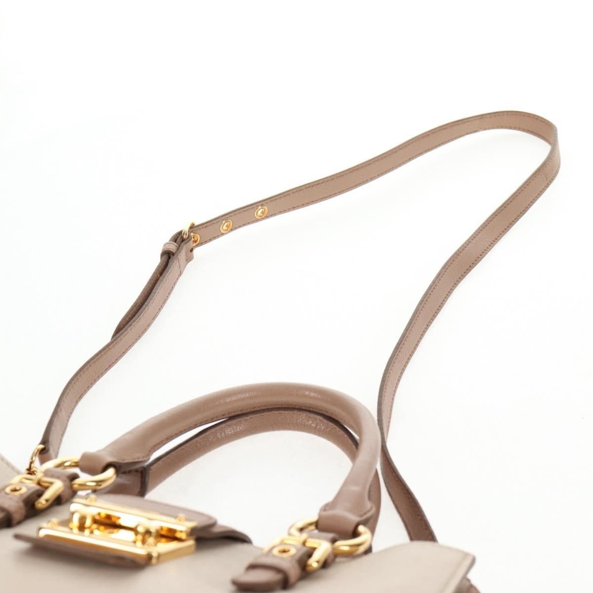Miu Miu Miu Miu Madras Convertible Lock Tote Leather Size ONE SIZE - 21 Thumbnail