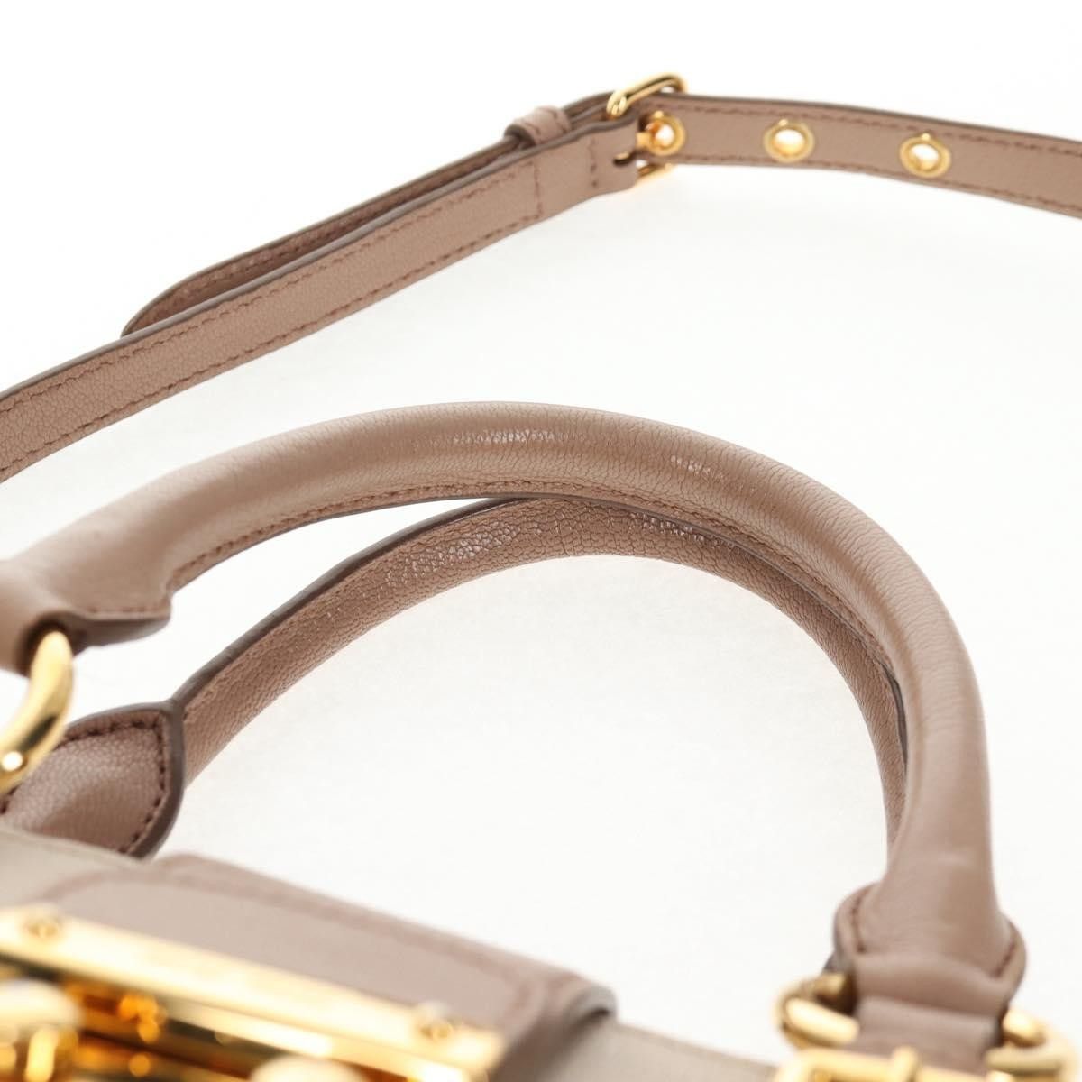 Miu Miu Miu Miu Madras Convertible Lock Tote Leather Size ONE SIZE - 18 Thumbnail