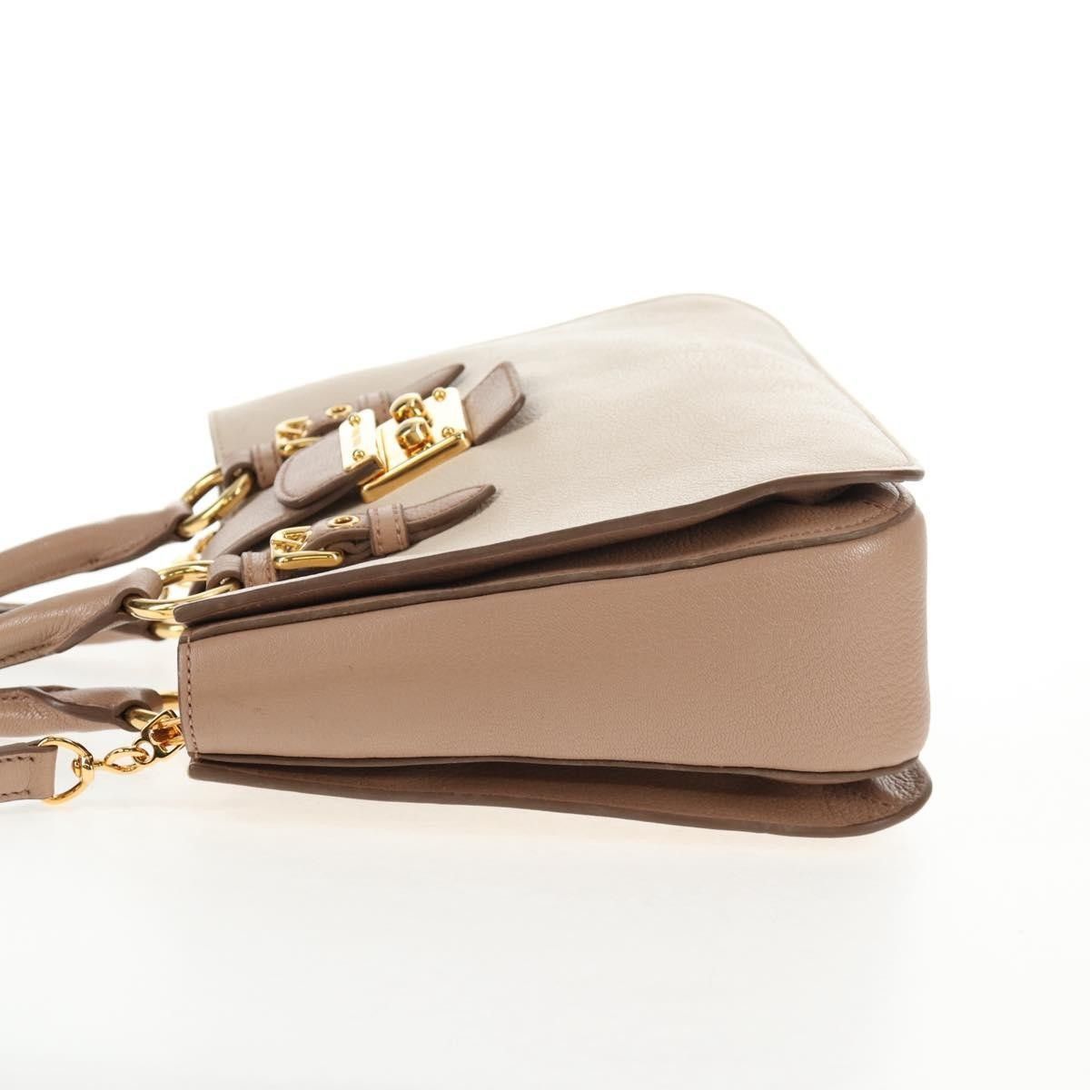 Miu Miu Miu Miu Madras Convertible Lock Tote Leather Size ONE SIZE - 3 Thumbnail