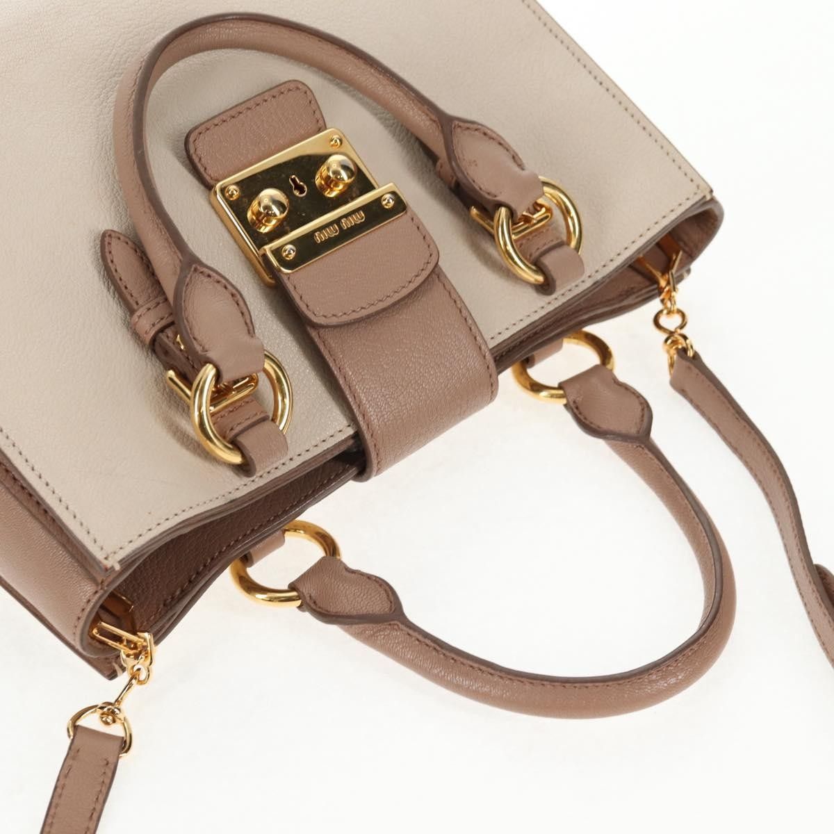 Miu Miu Miu Miu Madras Convertible Lock Tote Leather Size ONE SIZE - 16 Thumbnail