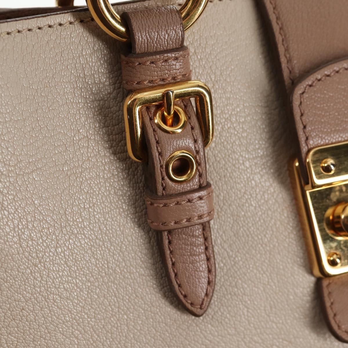 Miu Miu Miu Miu Madras Convertible Lock Tote Leather Size ONE SIZE - 12 Thumbnail