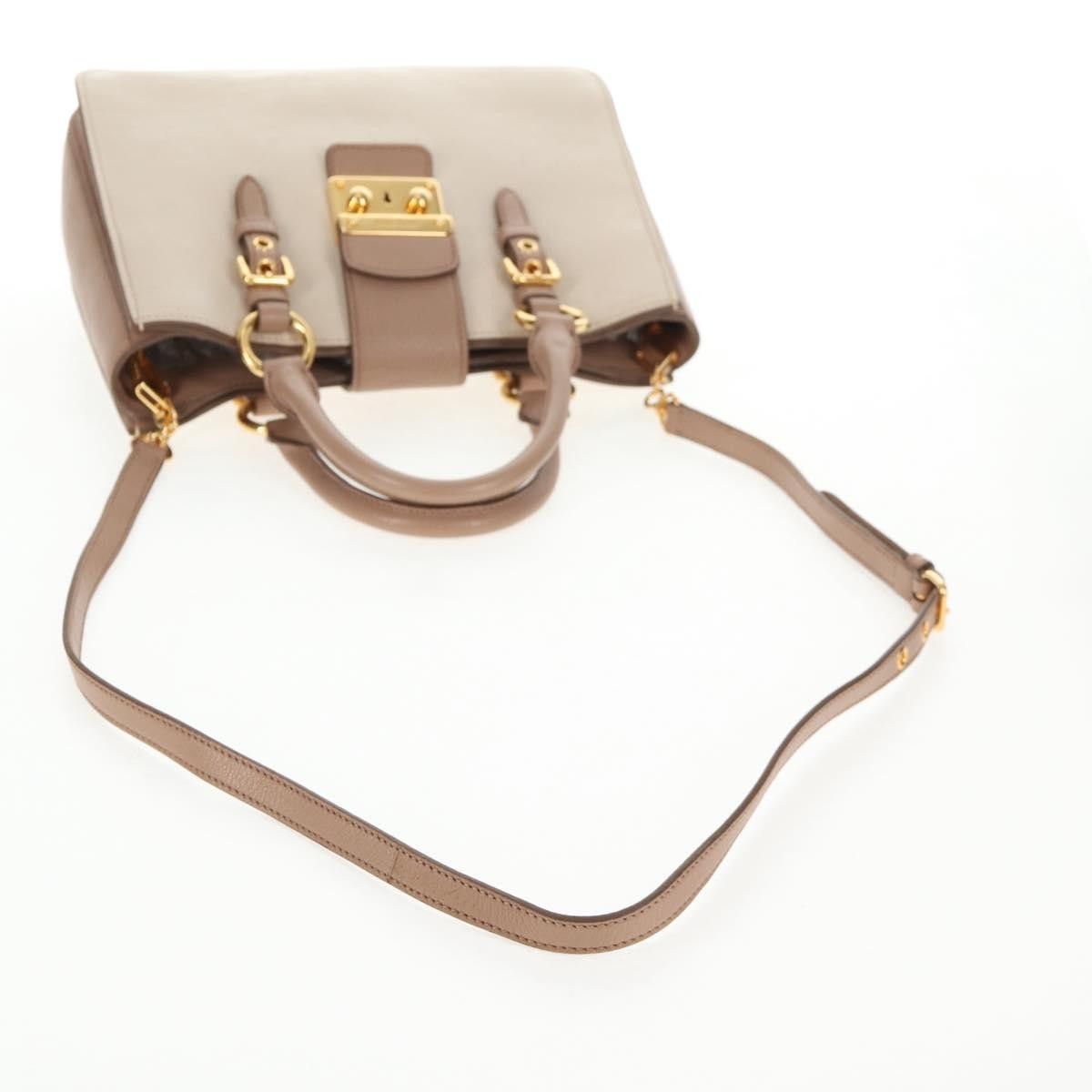 Miu Miu Miu Miu Madras Convertible Lock Tote Leather Size ONE SIZE - 7 Thumbnail