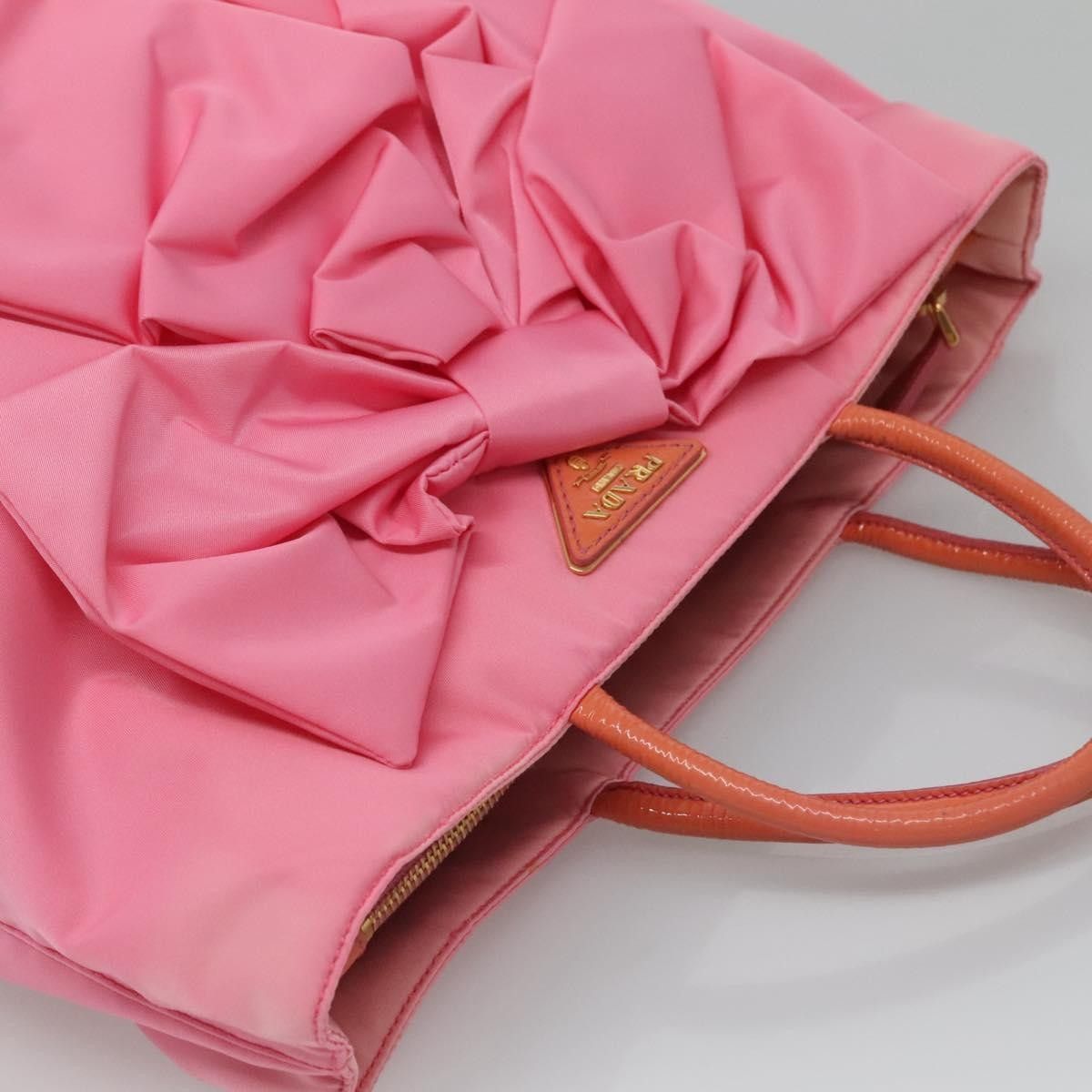 Prada Prada Logo Bow Convertible Tote Tessuto with Leather Size ONE SIZE - 18 Thumbnail