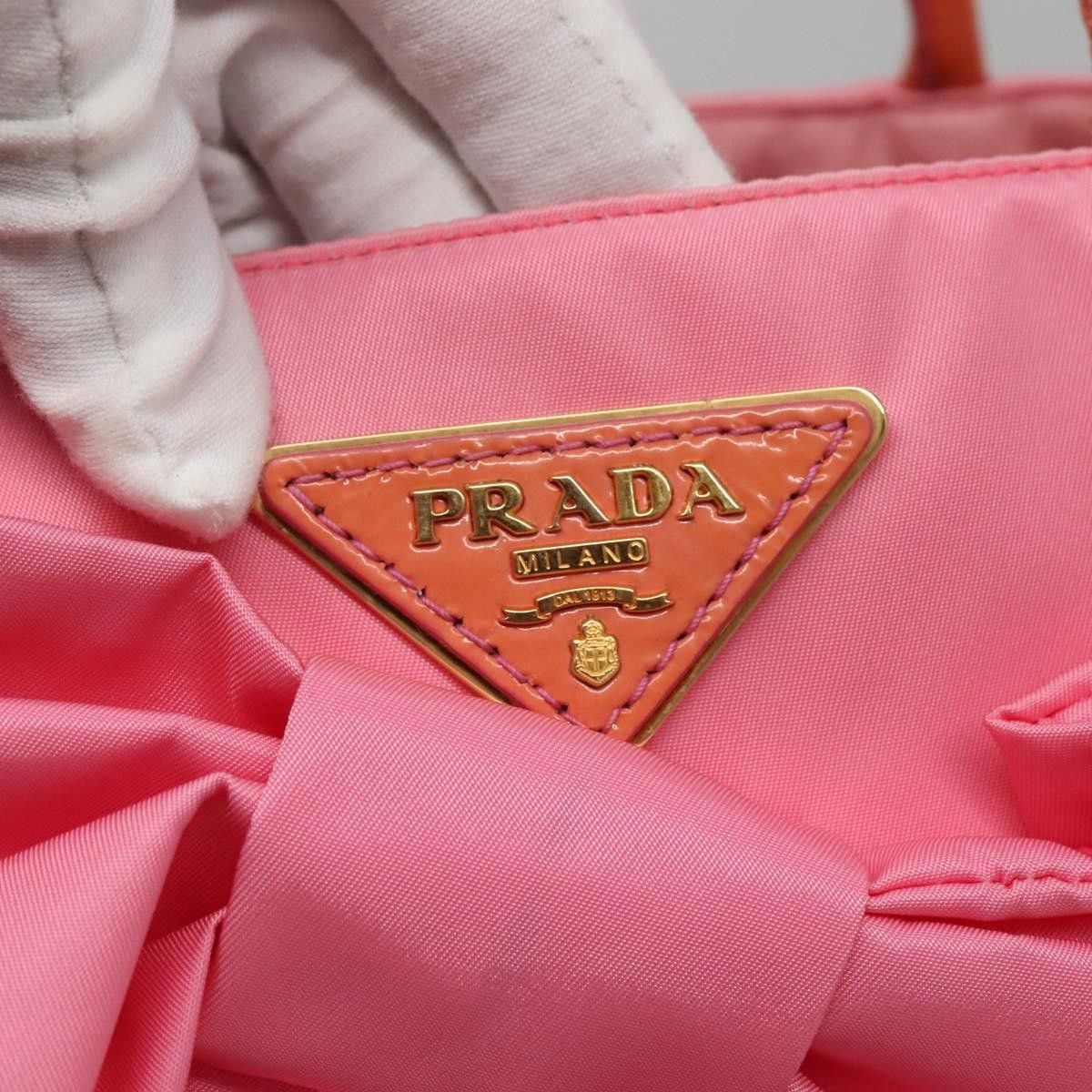 Prada Prada Logo Bow Convertible Tote Tessuto with Leather Size ONE SIZE - 19 Thumbnail